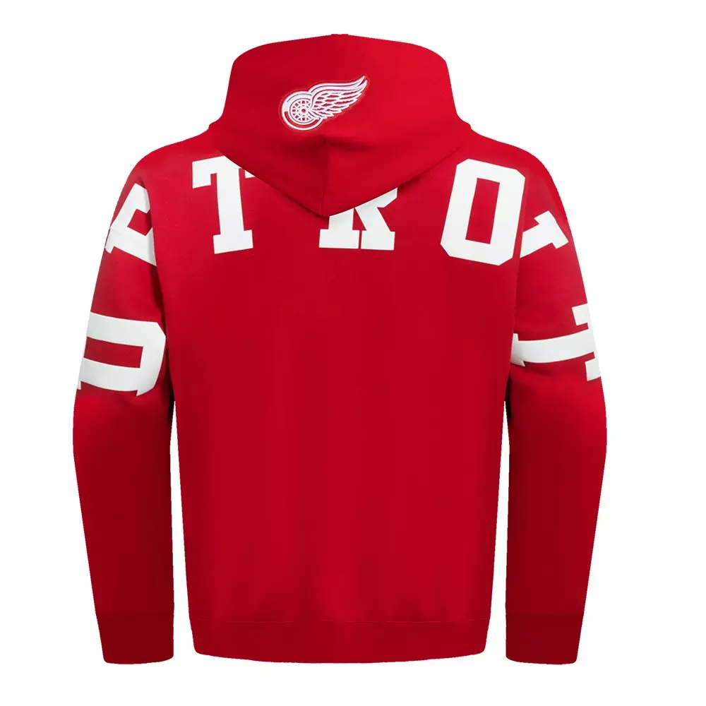 Pro Standard Men's NHL Detroit Red Wings Wingspan Drop Shoulder Fleece Hoodie - RED