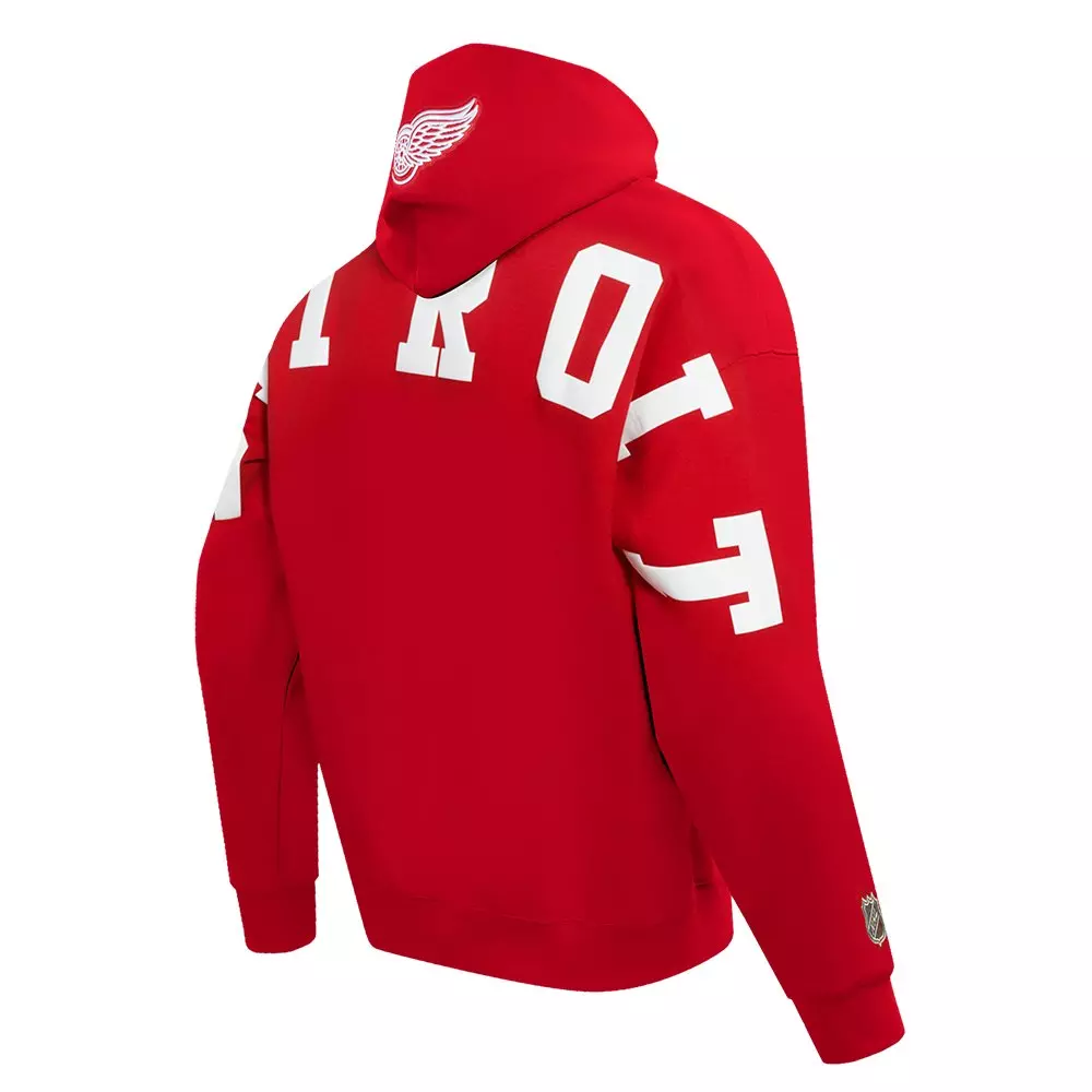 Pro Standard Men's NHL Detroit Red Wings Wingspan Drop Shoulder Fleece Hoodie - RED
