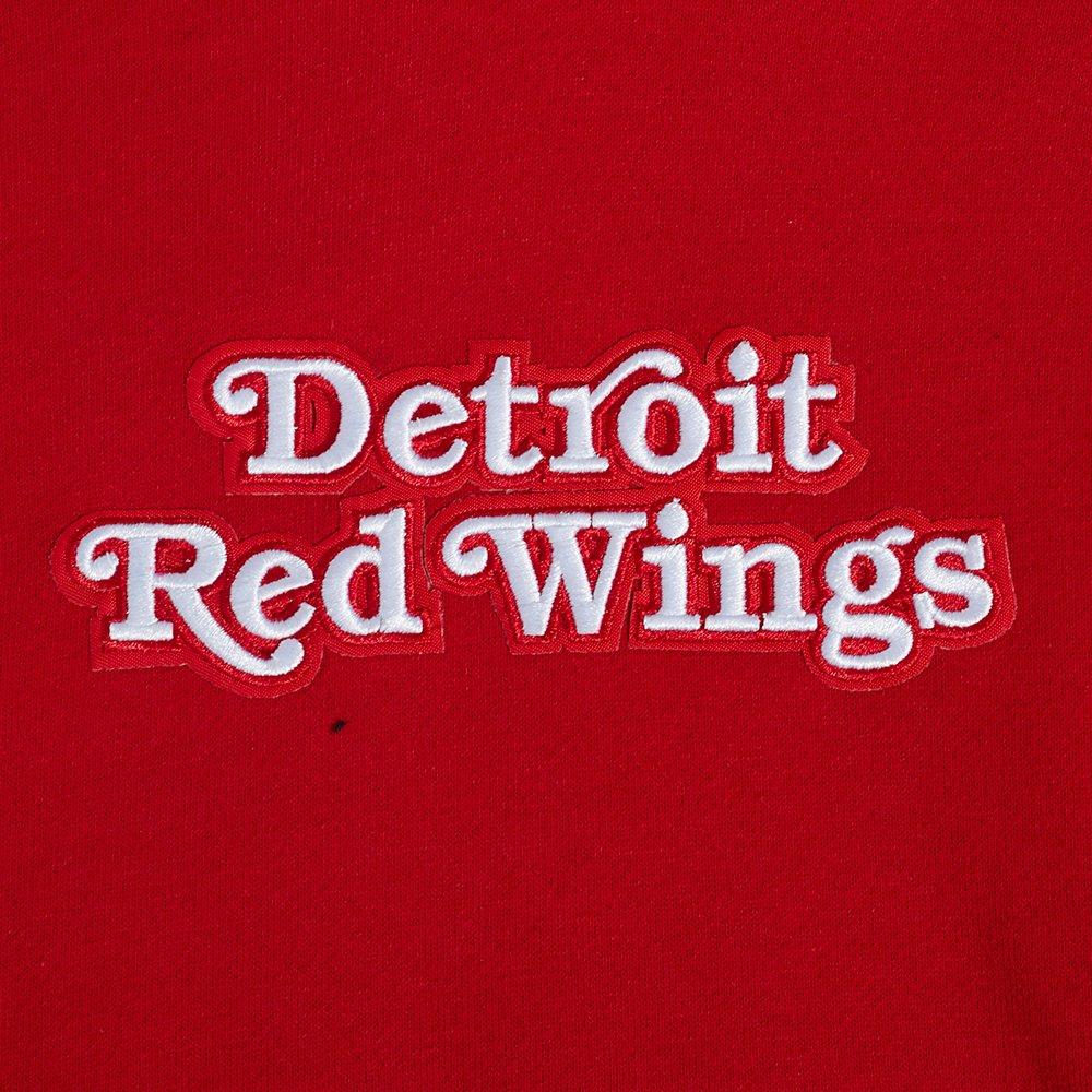 Pro Standard Men's NHL Detroit Red Wings Wingspan Drop Shoulder Fleece Hoodie - RED Thumbnail View 5