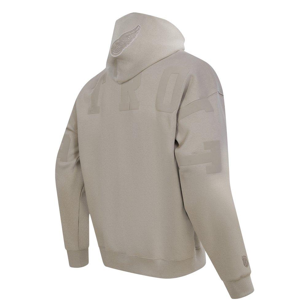 Pro Standard Men's NHL Detroit Red Wings Wingspan Drop Shoulder Fleece Hoodie - TAN Thumbnail View 4