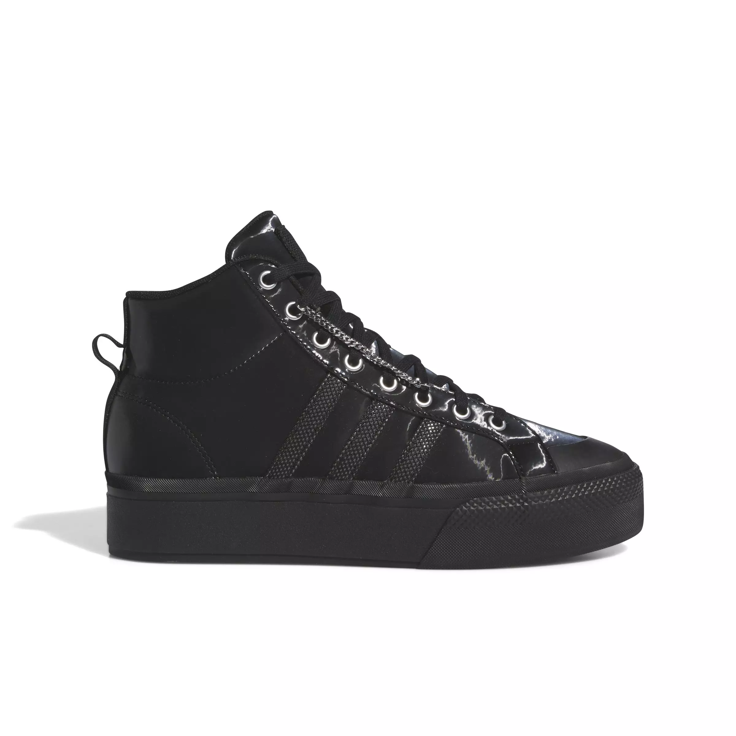 adidas Bravada 2.0 Platform Mid "Core Black/Core Black/Charcoal" Women's Skateboard Shoe - BLACK/BLACK/CHARCOAL