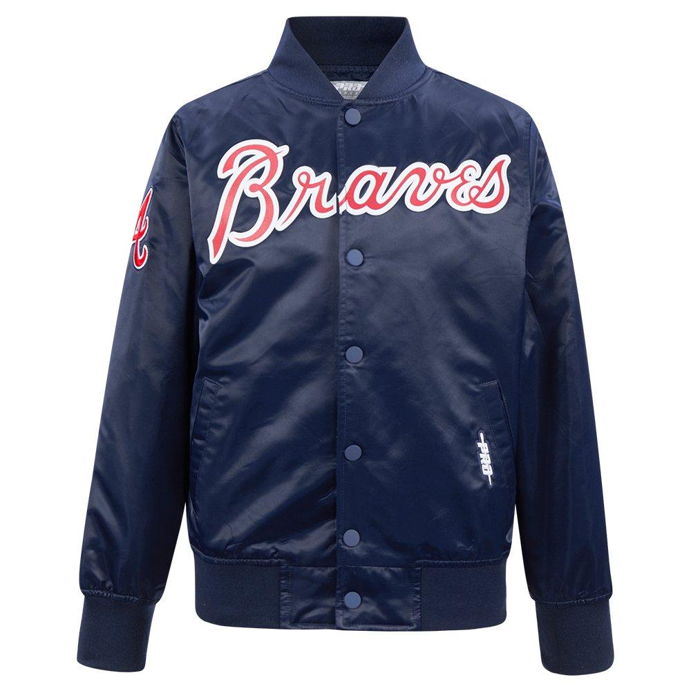 Pro Standard MLB Atlanta Braves Classic Big Boys' Navy Satin Jacket