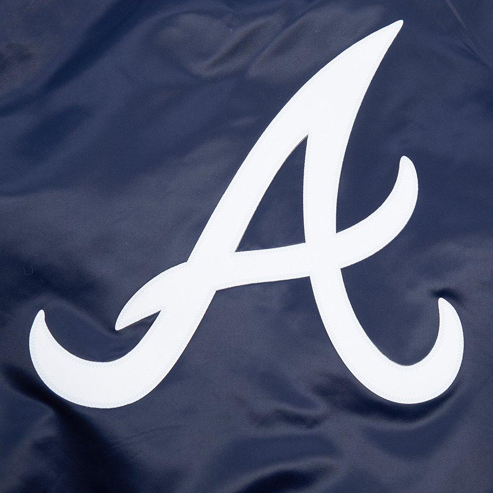 Pro Standard Big Boys' MLB Atlanta Braves Classic Satin Jacket - Navy - NAVY Thumbnail View 6