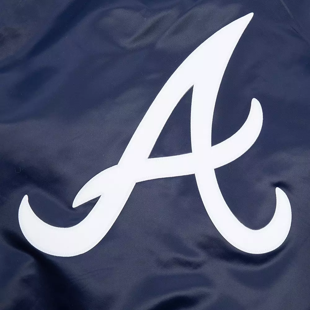 Pro Standard Big Boys' MLB Atlanta Braves Classic Satin Jacket -Navy - NAVY