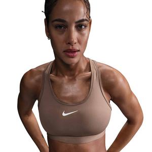 Nike Women's Swoosh Medium Support Padded Sports Bra - Brown