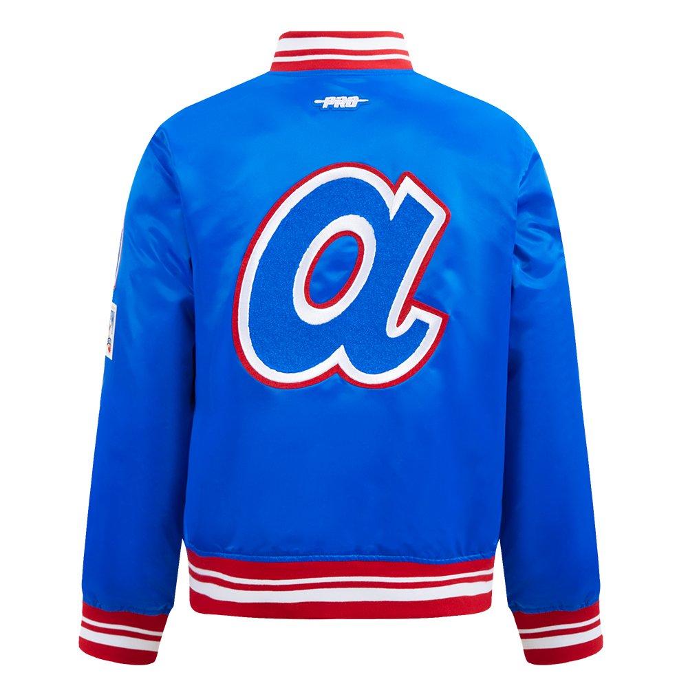 Pro Standard MLB Atlanta Braves Retro Classic Big Boys' Royal Rib Satin Jacket