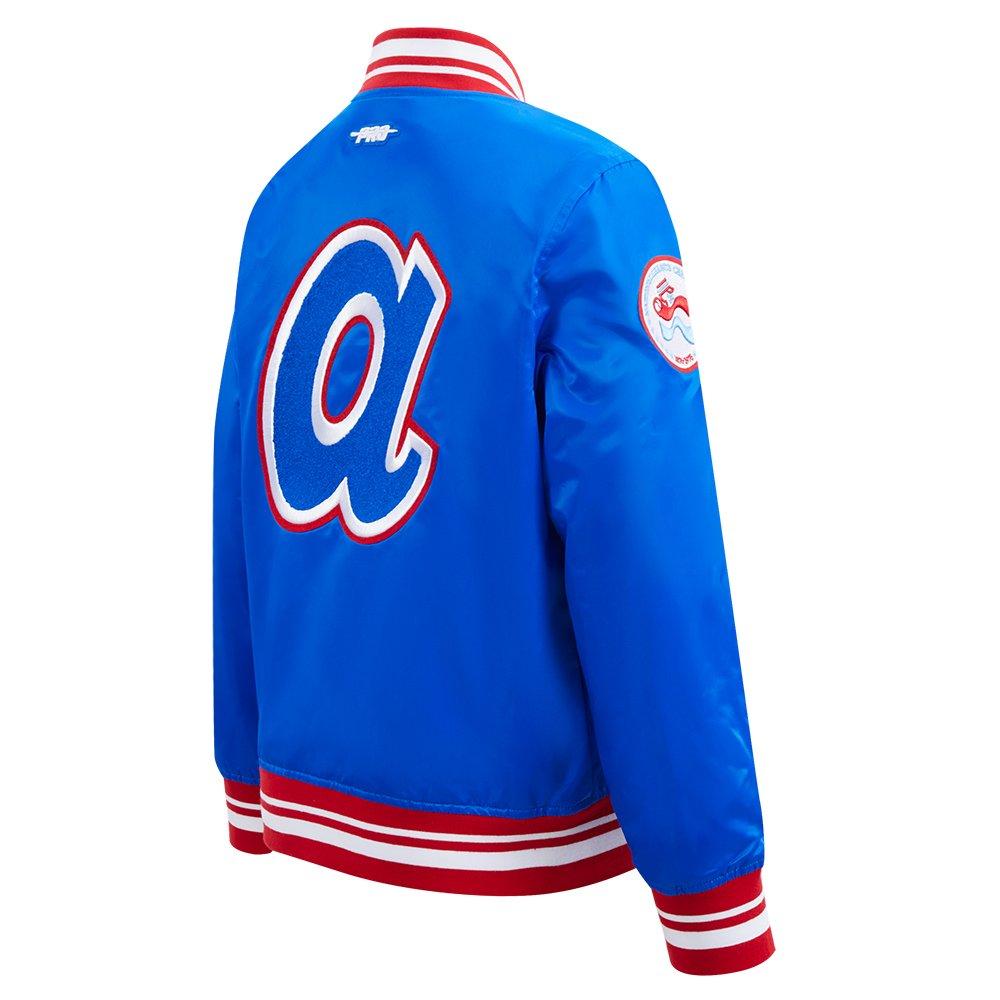 Pro Standard MLB Atlanta Braves Retro Classic Big Boys' Royal Rib Satin Jacket