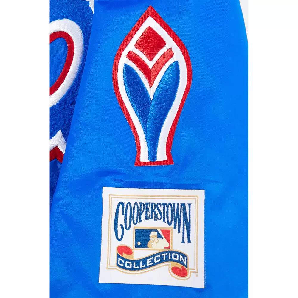 Pro Standard Big Boys' MLB Atlanta Braves Retro Classic Rib Satin Jacket -Royal - ROYAL