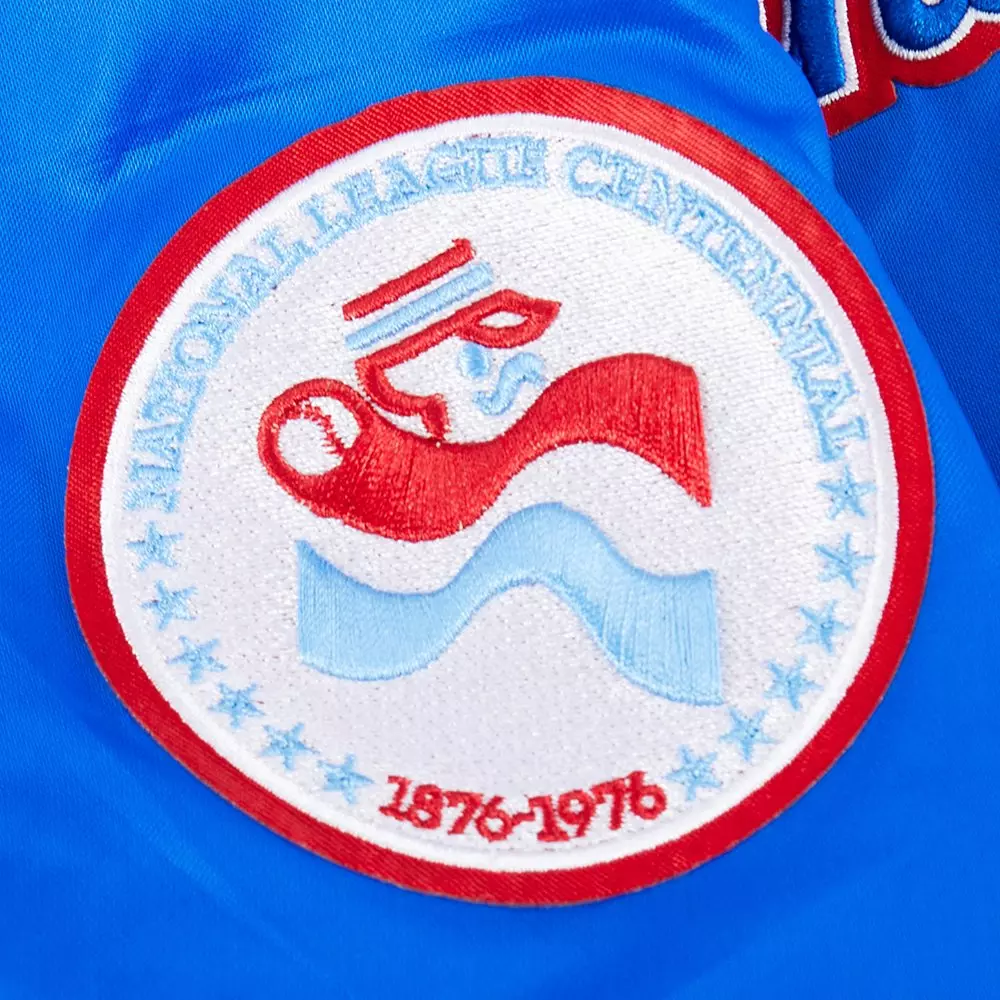 Pro Standard Big Boys' MLB Atlanta Braves Retro Classic Rib Satin Jacket - Royal - ROYAL