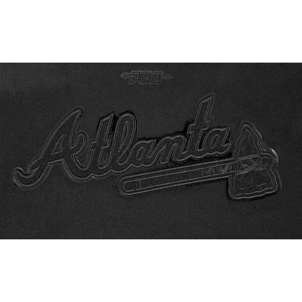 Pro Standard MLB Atlanta Braves Triple Black Big Boys' Wool Varsity Jacket