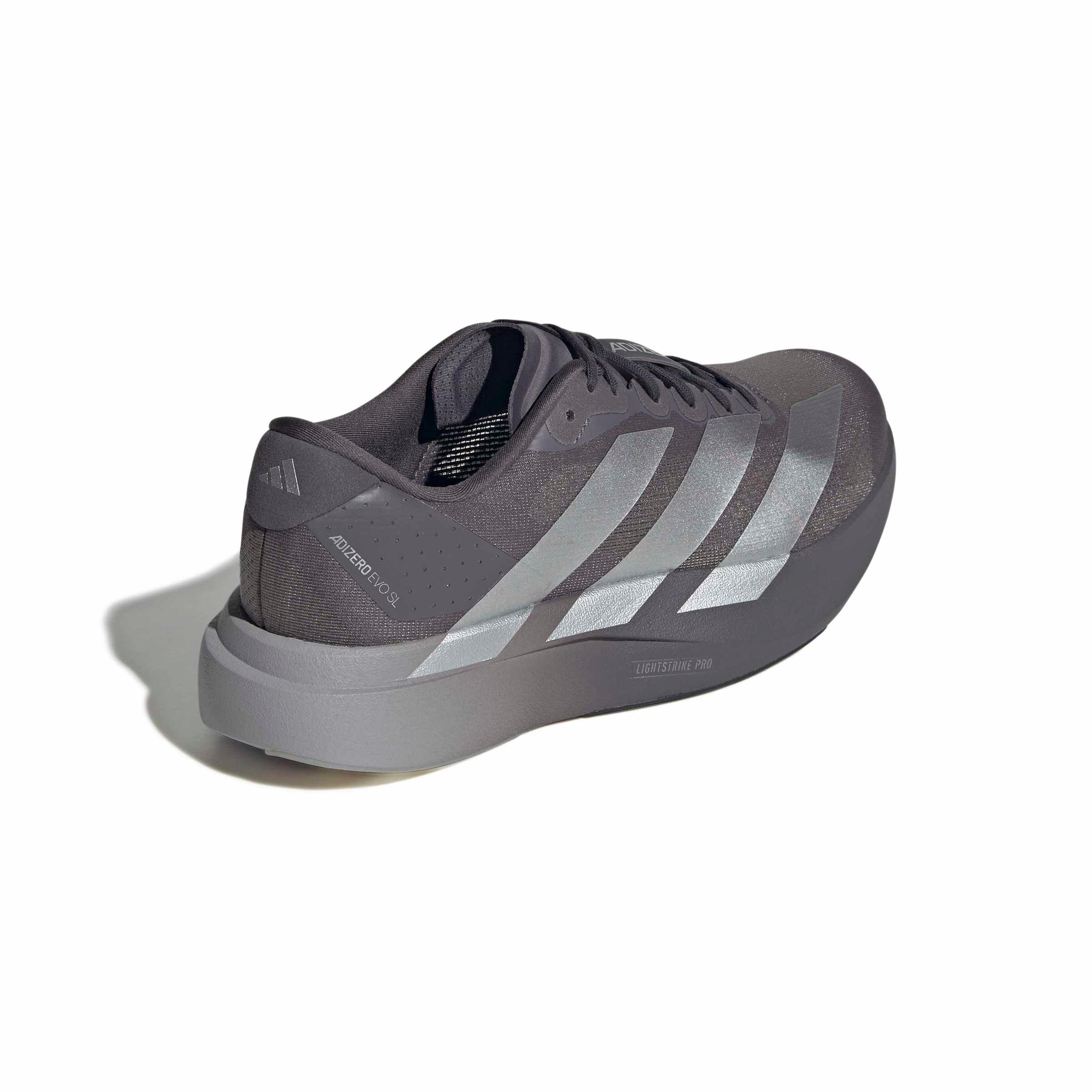 adidas Adizero EVO SL "Grey Strata/Silver Metallic/Light Granite" Men's Running Shoe - GREY/SILVER/LT GRANITE