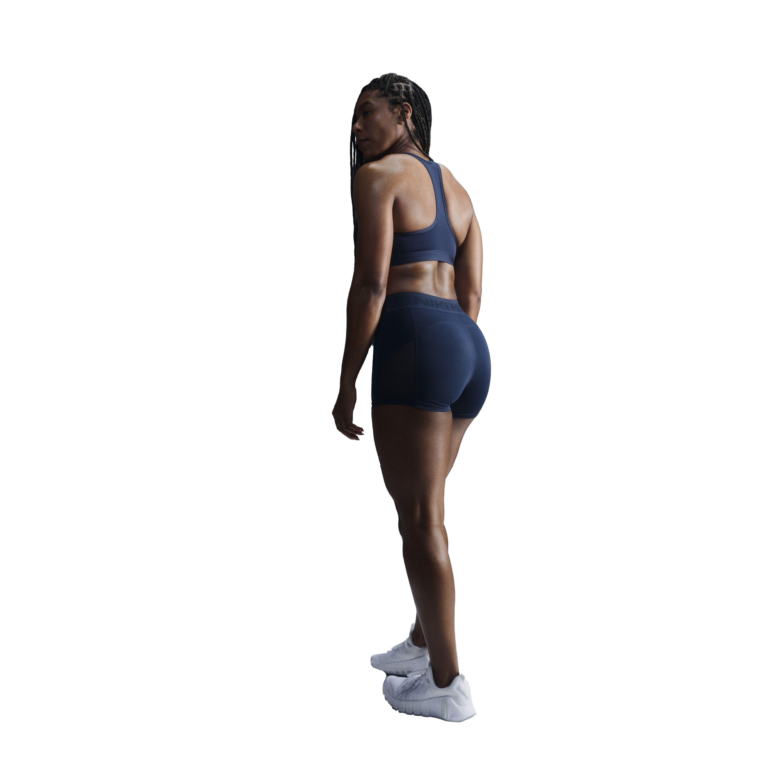 Nike Women's Swoosh Medium Support Padded Sports Bra - Navy - NAVY Thumbnail View 5