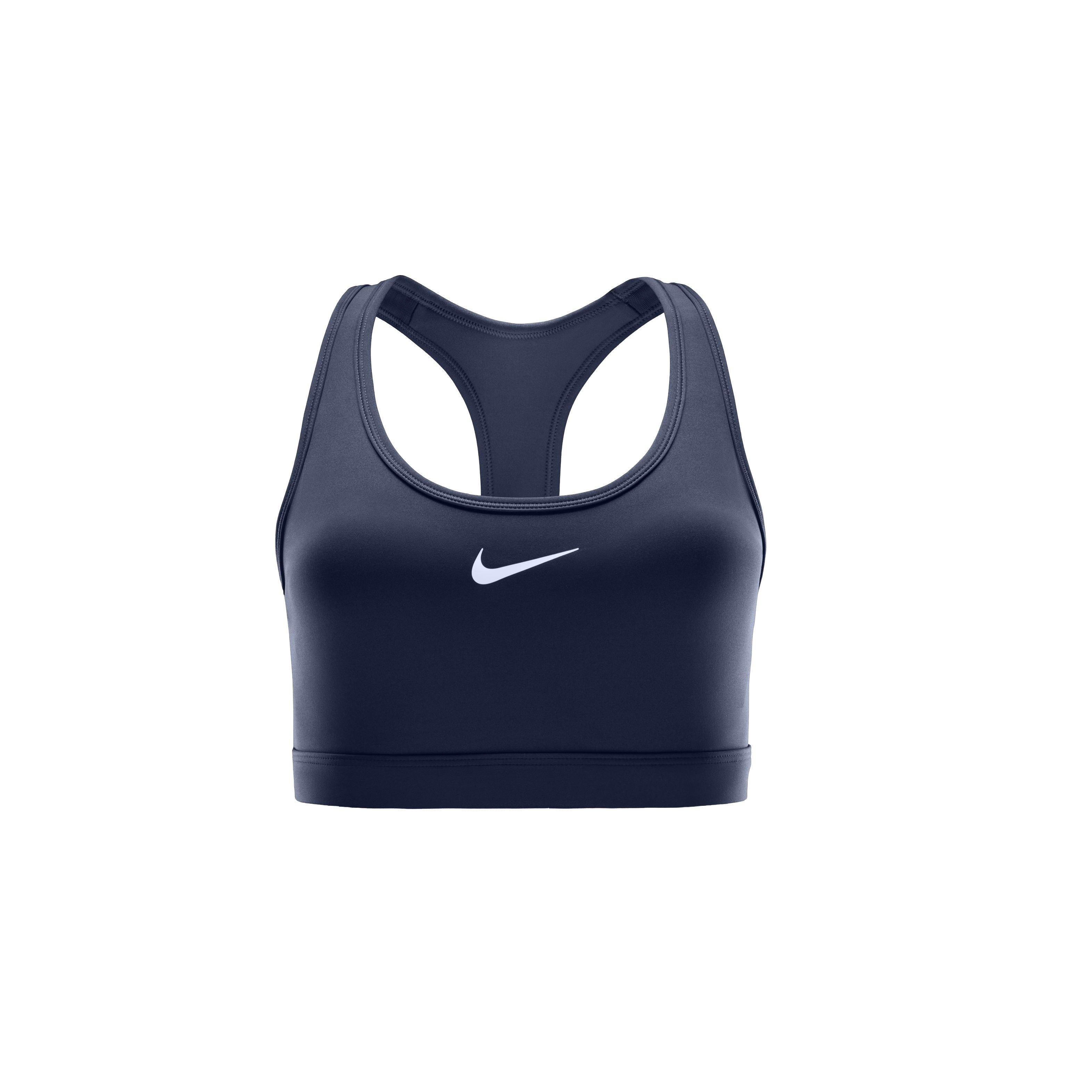 Nike Women's Swoosh Medium Support Padded Sports Bra - Navy - NAVY Thumbnail View 6