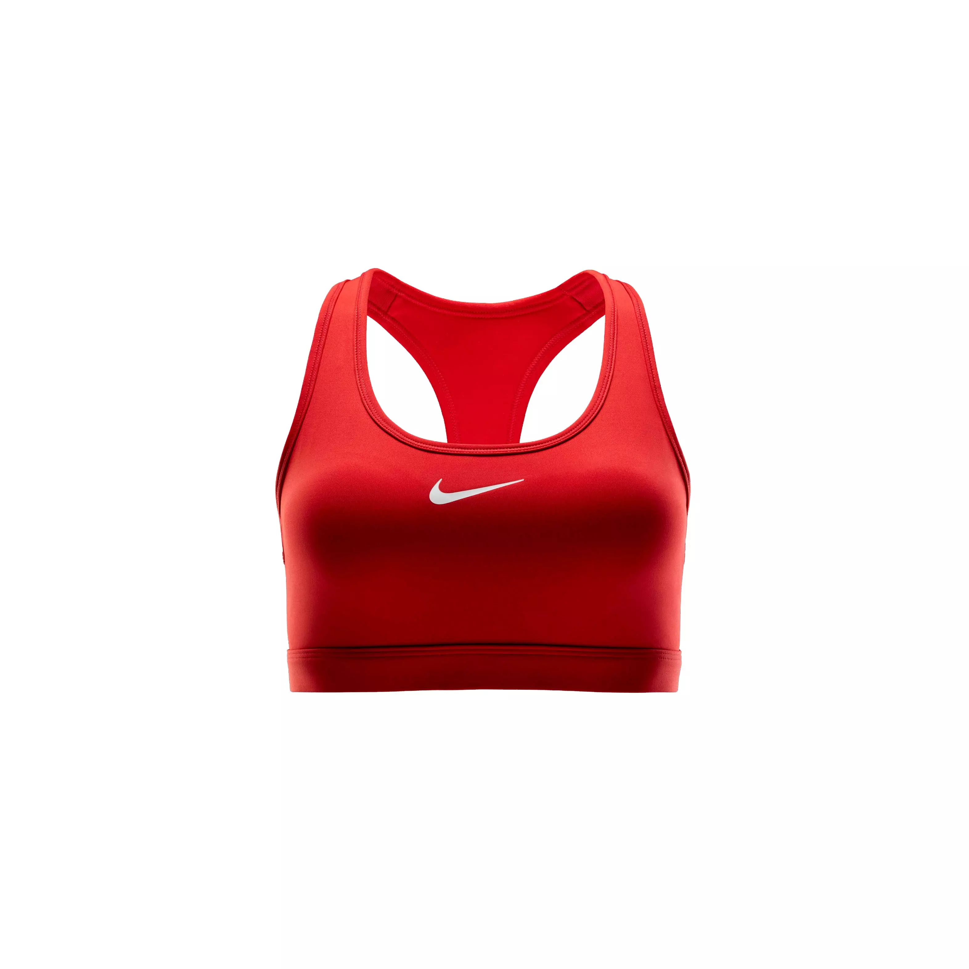 Nike Women's Swoosh Medium Support Padded Sports Bra - Red - RED