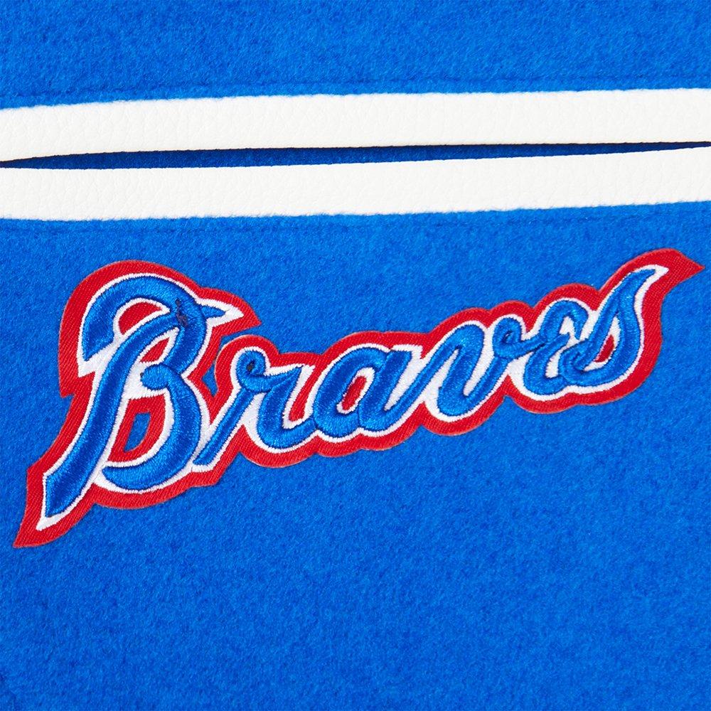 Pro Standard MLB Atlanta Braves Retro Classic Big Boys' Royal Rib Wool Varsity Jacket