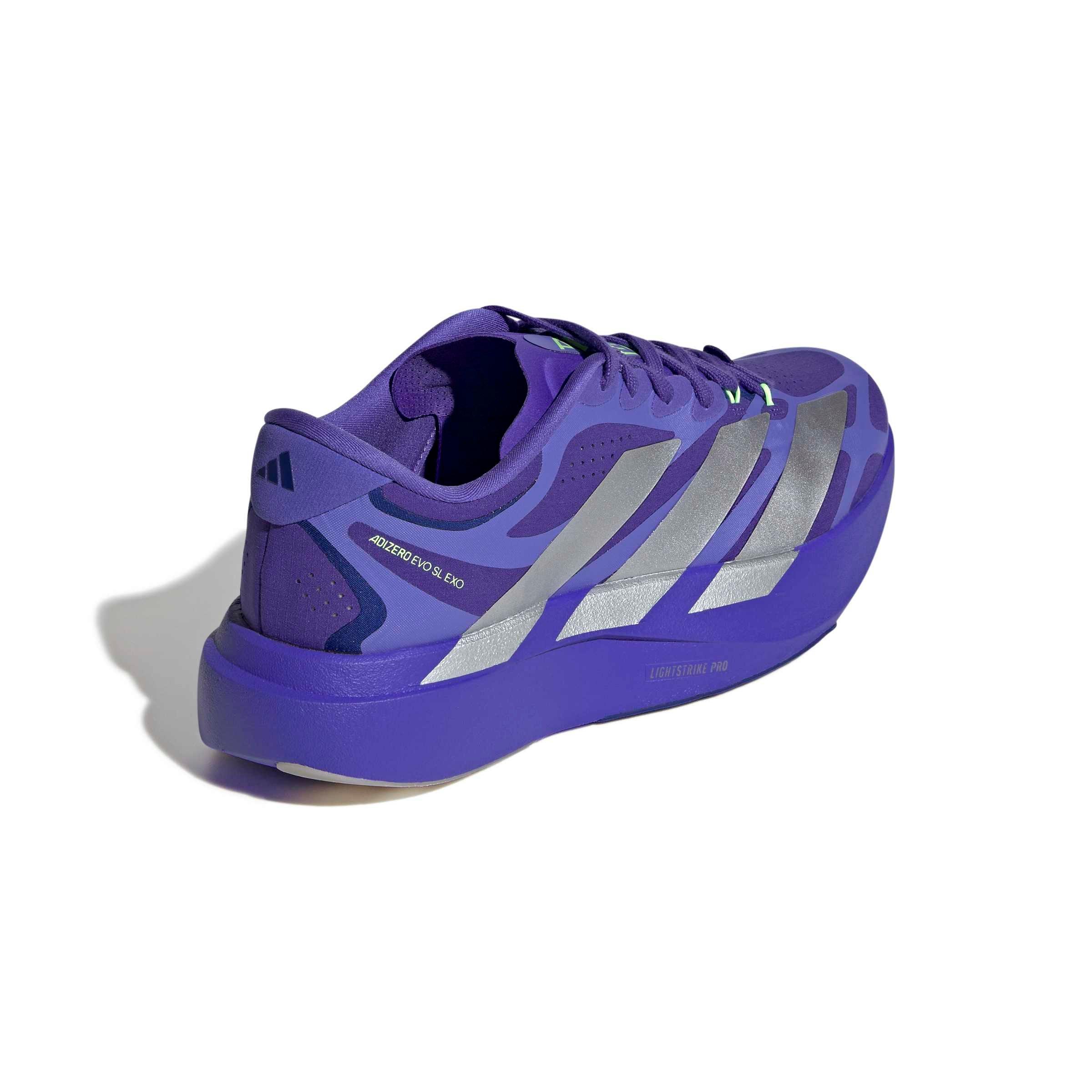 adidas Adizero EVO SL EXO "Solar Purple/Silver Metallic/Pure Purple" Men's Running Shoe - PURPLE/SILVER/PURPLE
