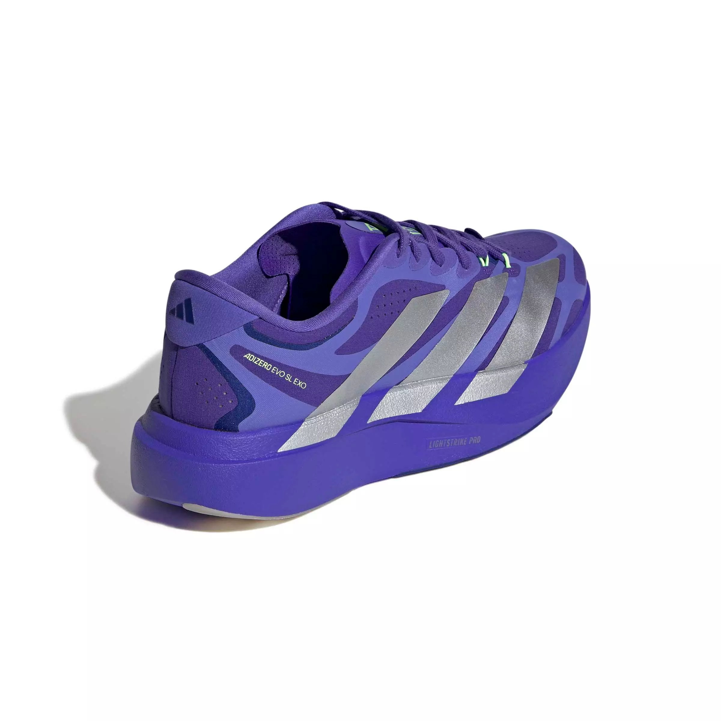 adidas Adizero EVO SL EXO "Solar Purple/Silver Metallic/Pure Purple" Men's Running Shoe - PURPLE/SILVER/PURPLE