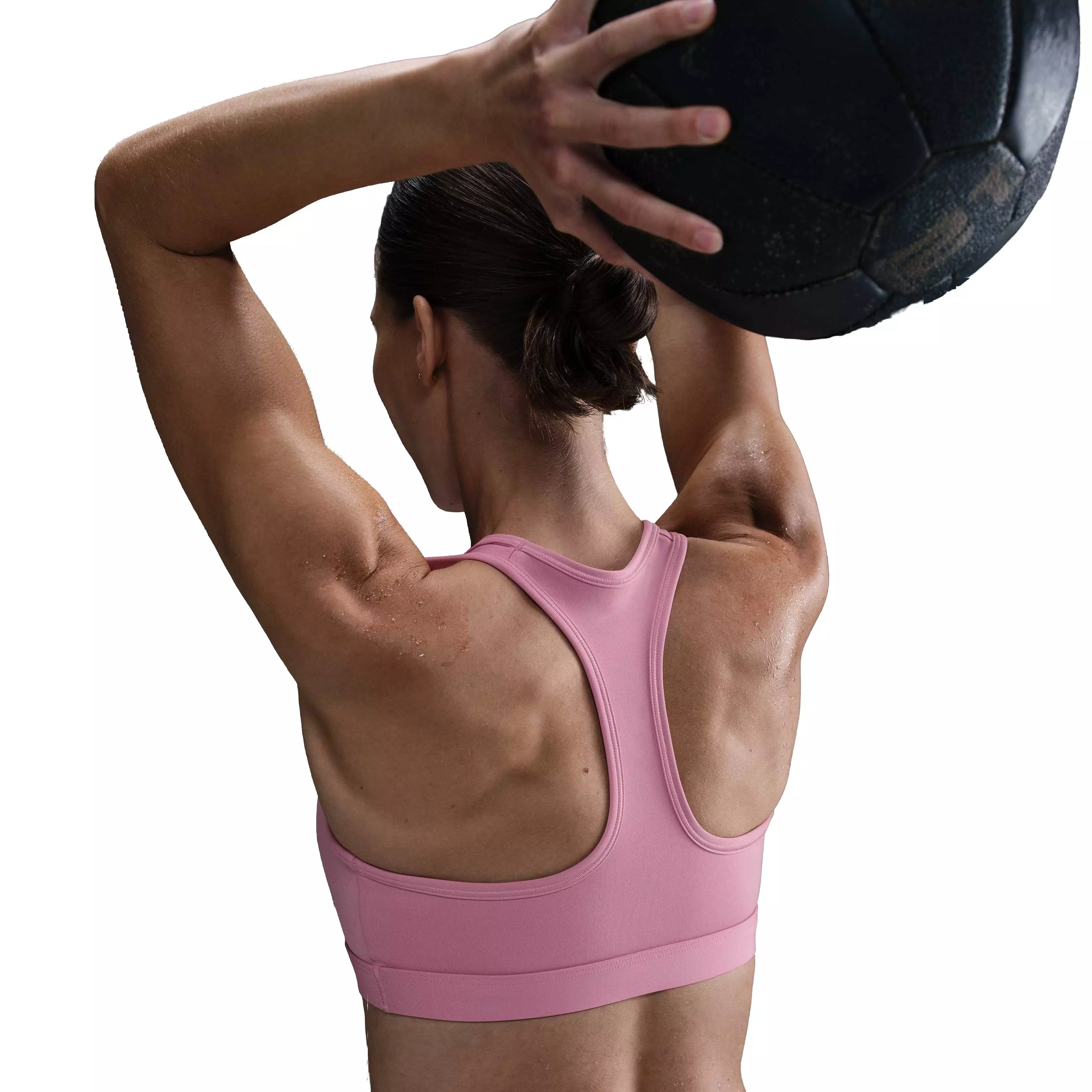 Nike Women's Swoosh Medium Support Padded Sports Bra - Pink - PINK