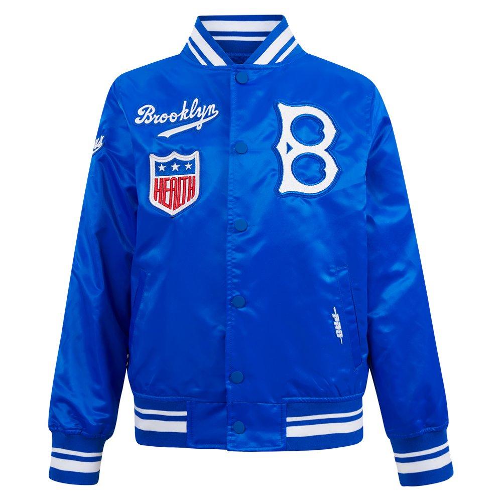 Pro Standard MLB Brooklyn Dodgers Retro Classic Big Boys' Blue Rib Satin Jacket