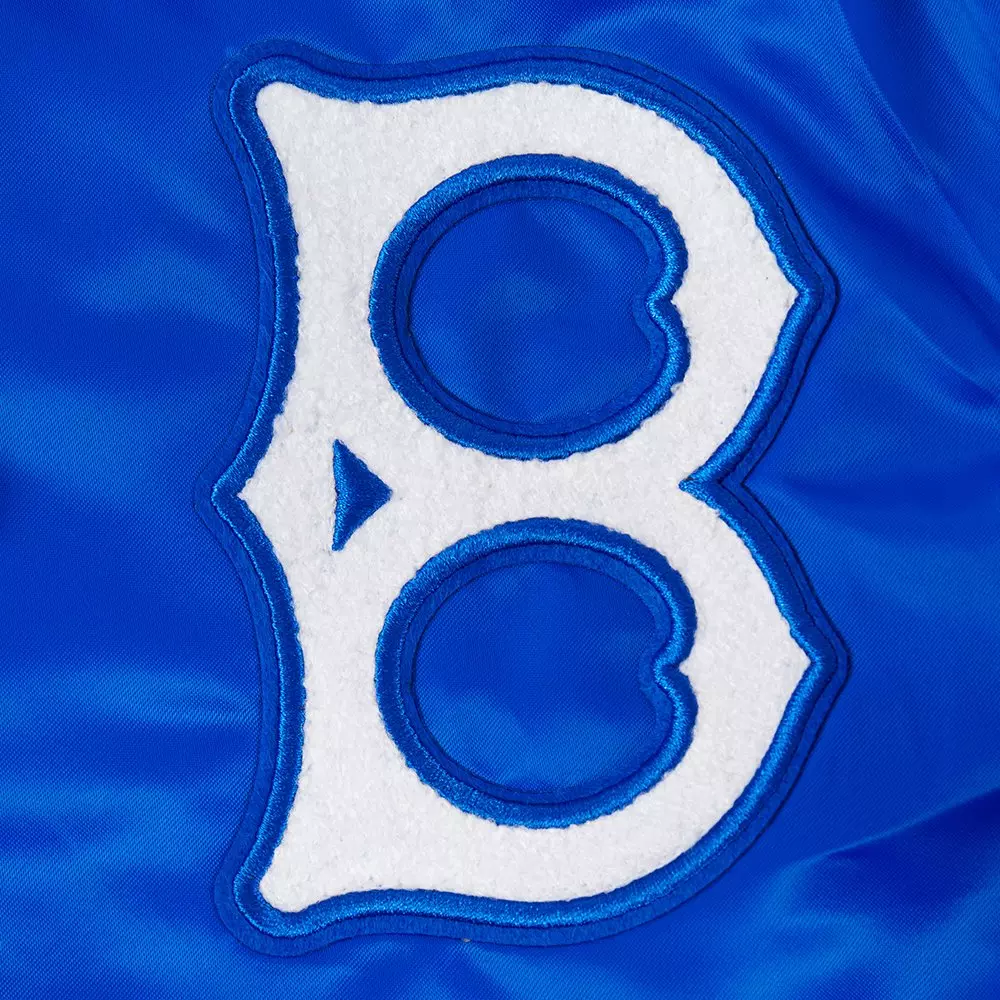 Pro Standard Big Boys' MLB Brooklyn Dodgers Retro Classic Rib Satin Jacket - Blue - ROYAL