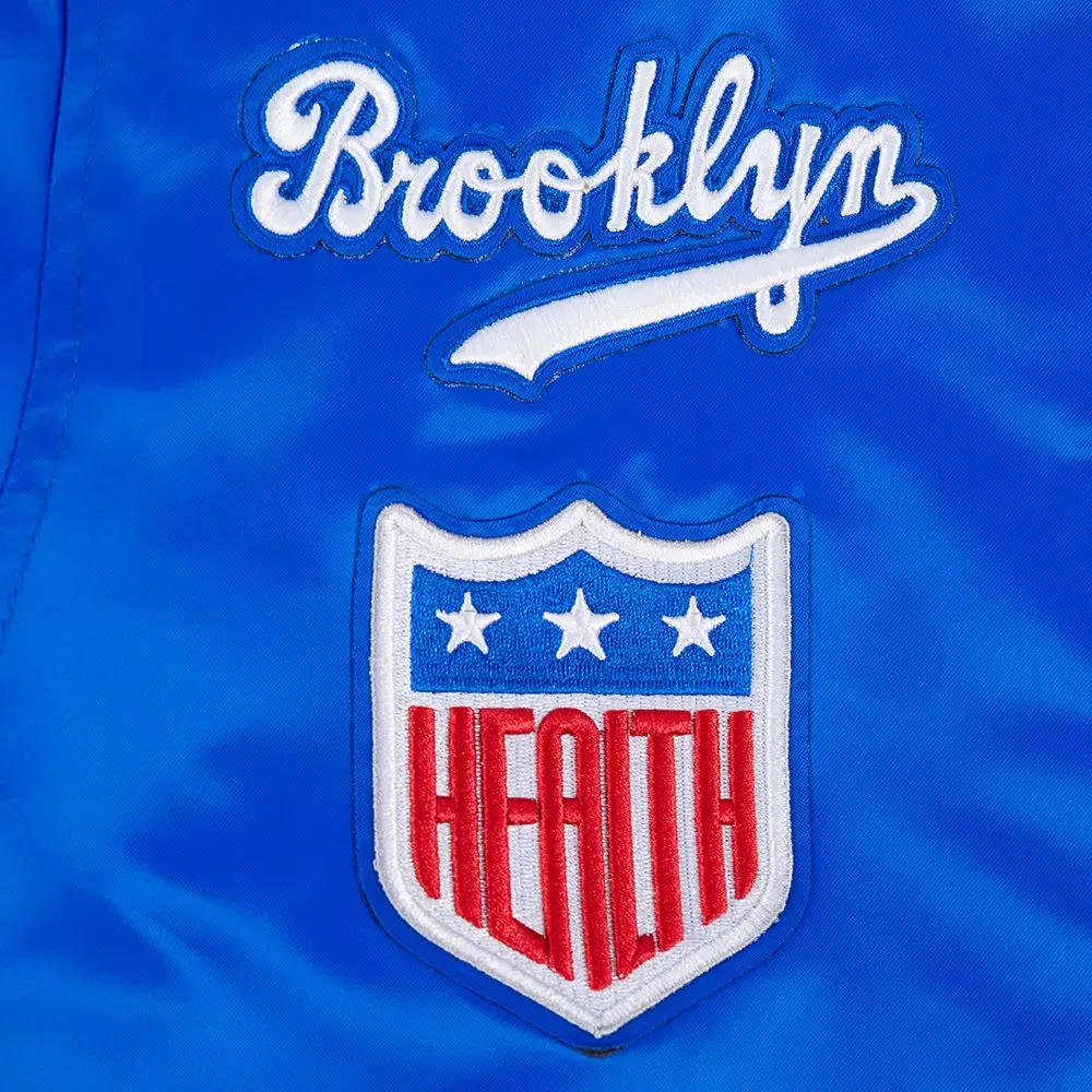 Pro Standard Big Boys' MLB Brooklyn Dodgers Retro Classic Rib Satin Jacket - Blue - ROYAL