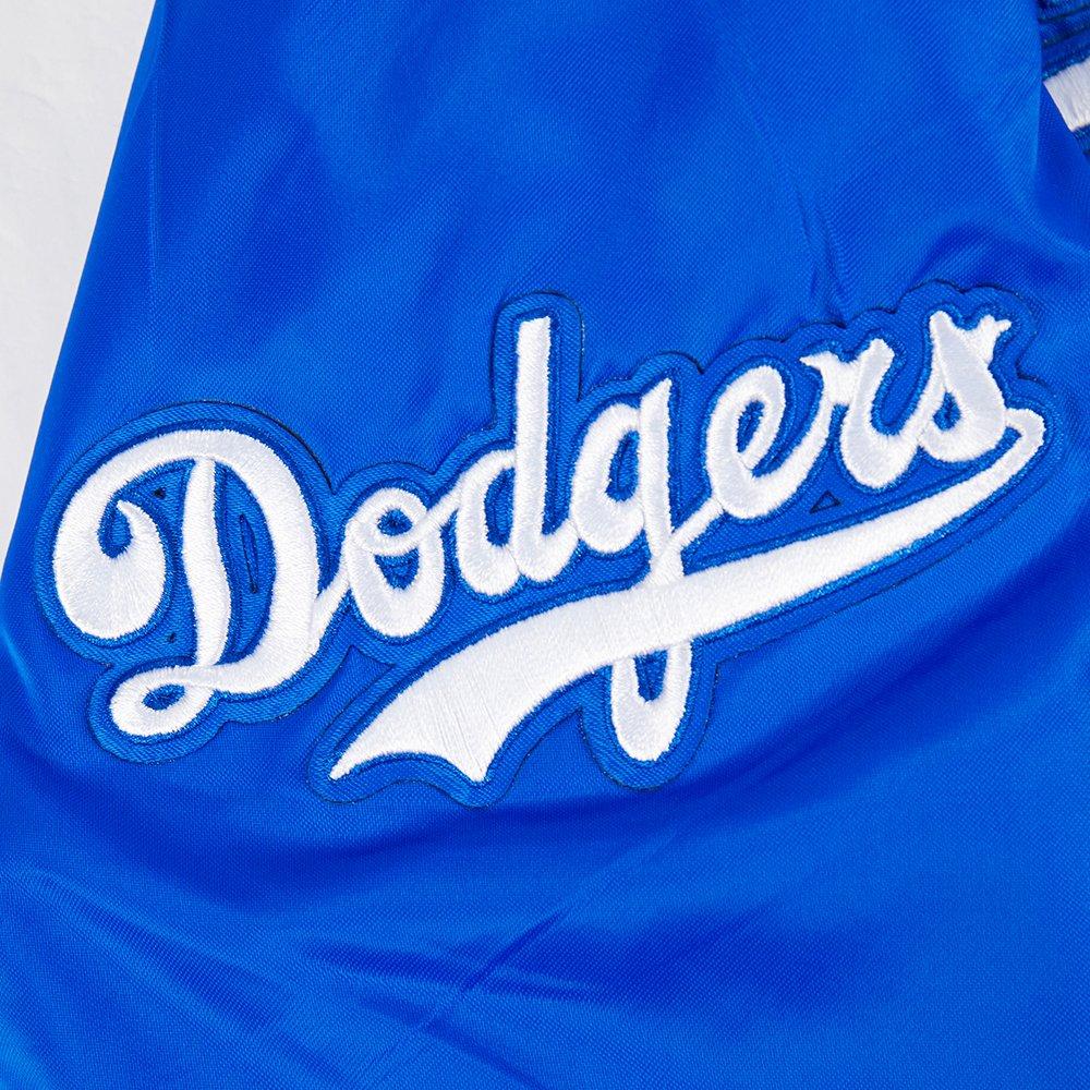 Pro Standard Big Boys' MLB Brooklyn Dodgers Retro Classic Rib Satin Jacket - Blue - ROYAL Thumbnail View 7