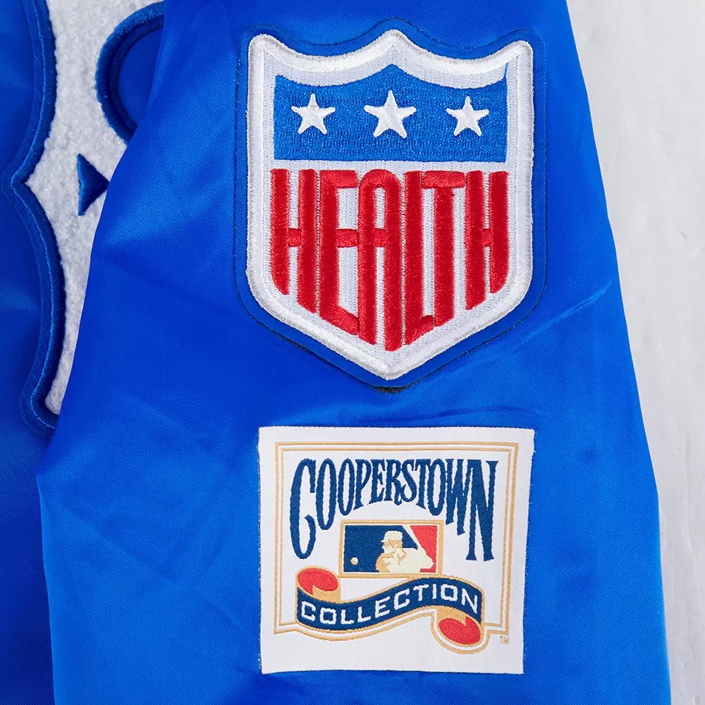 Pro Standard Big Boys' MLB Brooklyn Dodgers Retro Classic Rib Satin Jacket - Blue - ROYAL