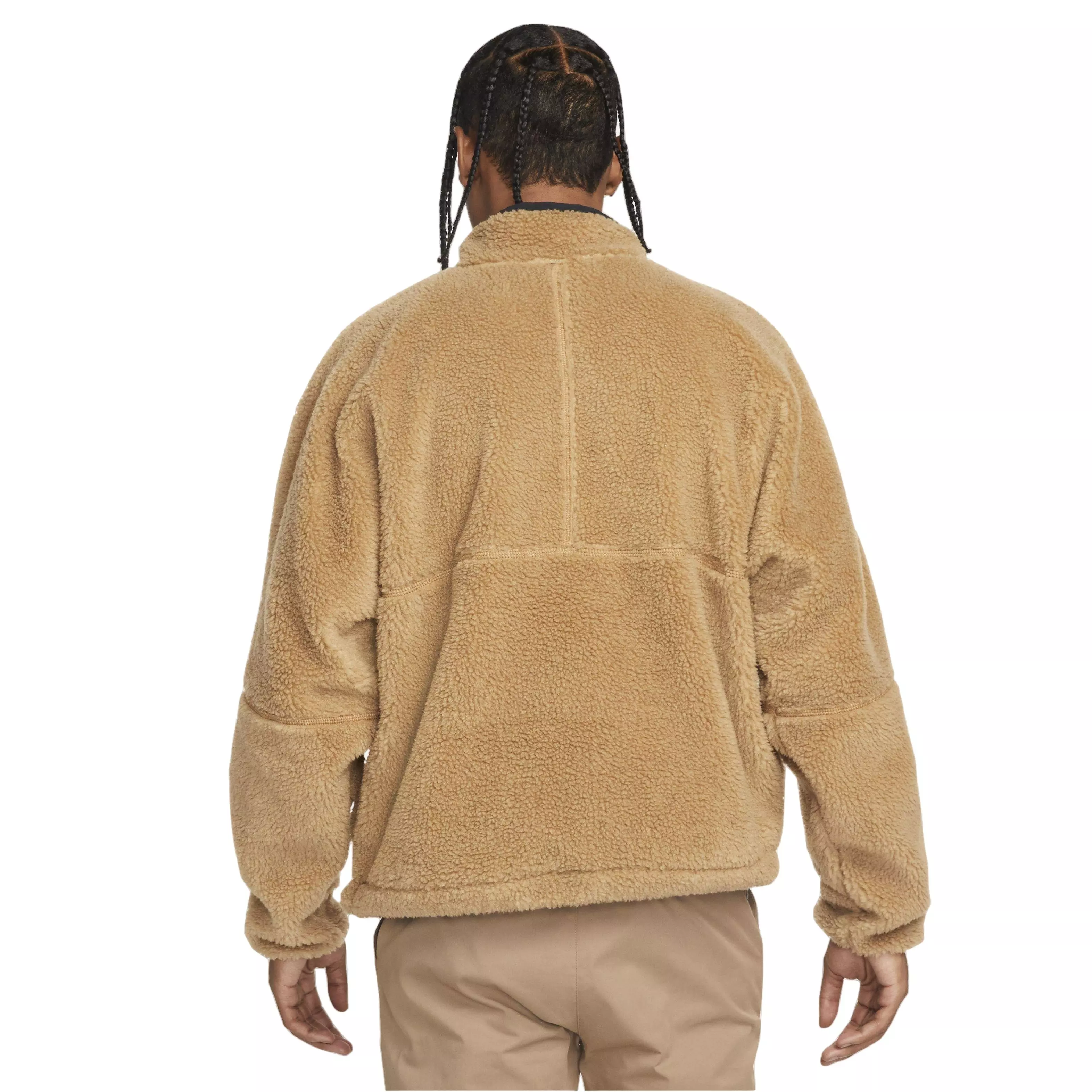 Nike Men's Club+ Fleece Winter Half-Zip Anorak Jacket - BROWN