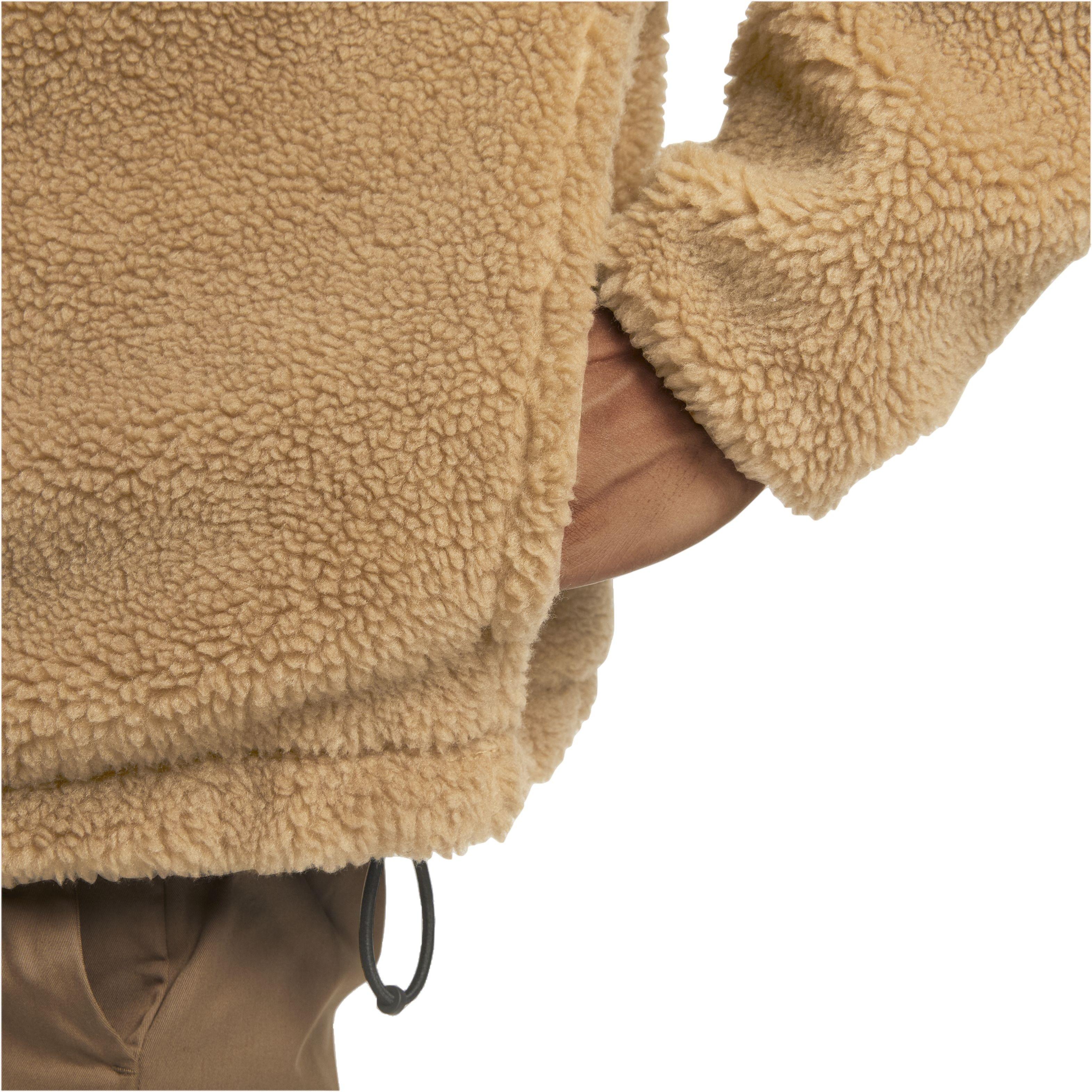 Nike Men's Club+ Fleece Winter Half-Zip Anorak Jacket - BROWN Thumbnail View 4