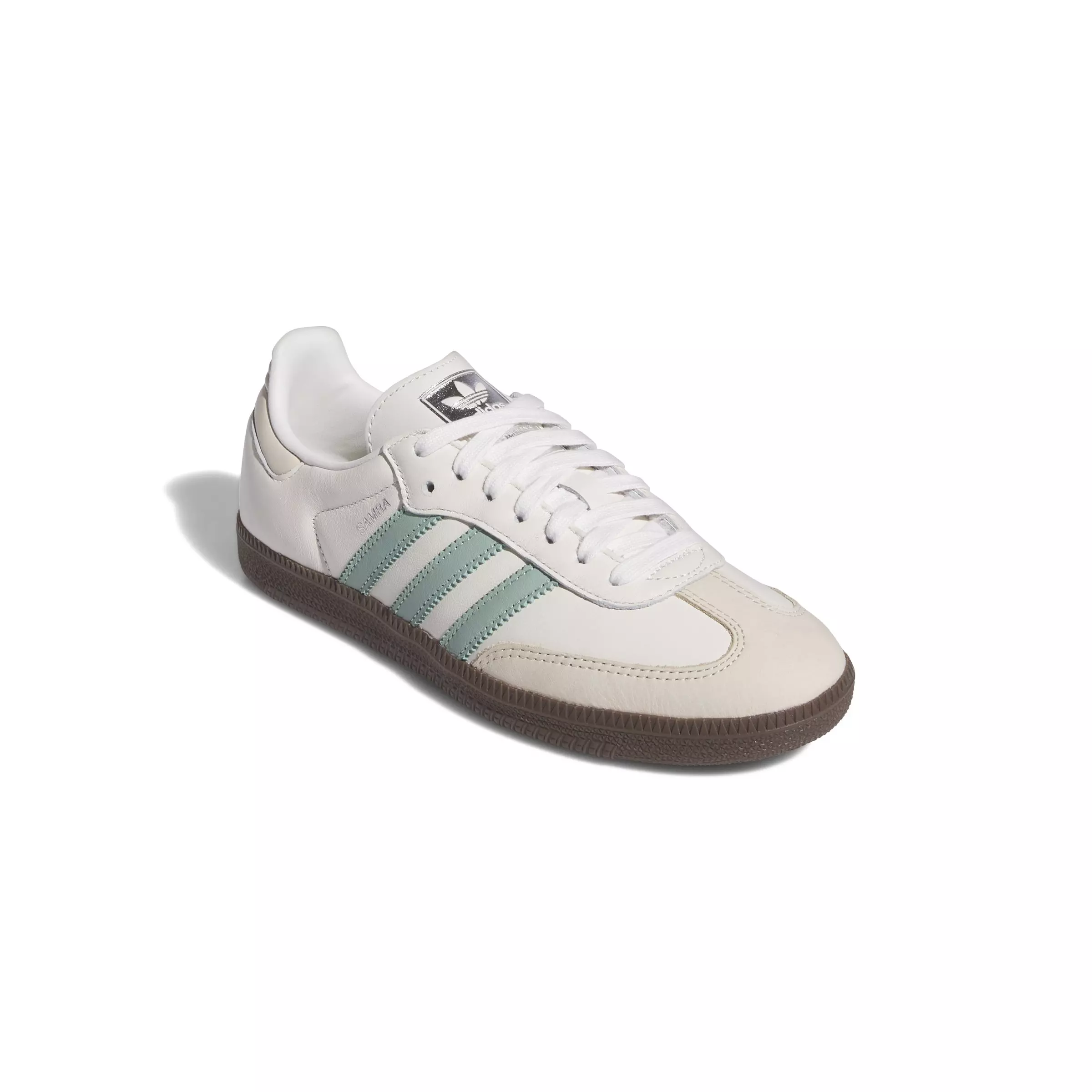 adidas Originals Samba OG "Cloud White/Hazy Green/Wonder White" Women's Shoe - WHITE/GREEN/WHITE