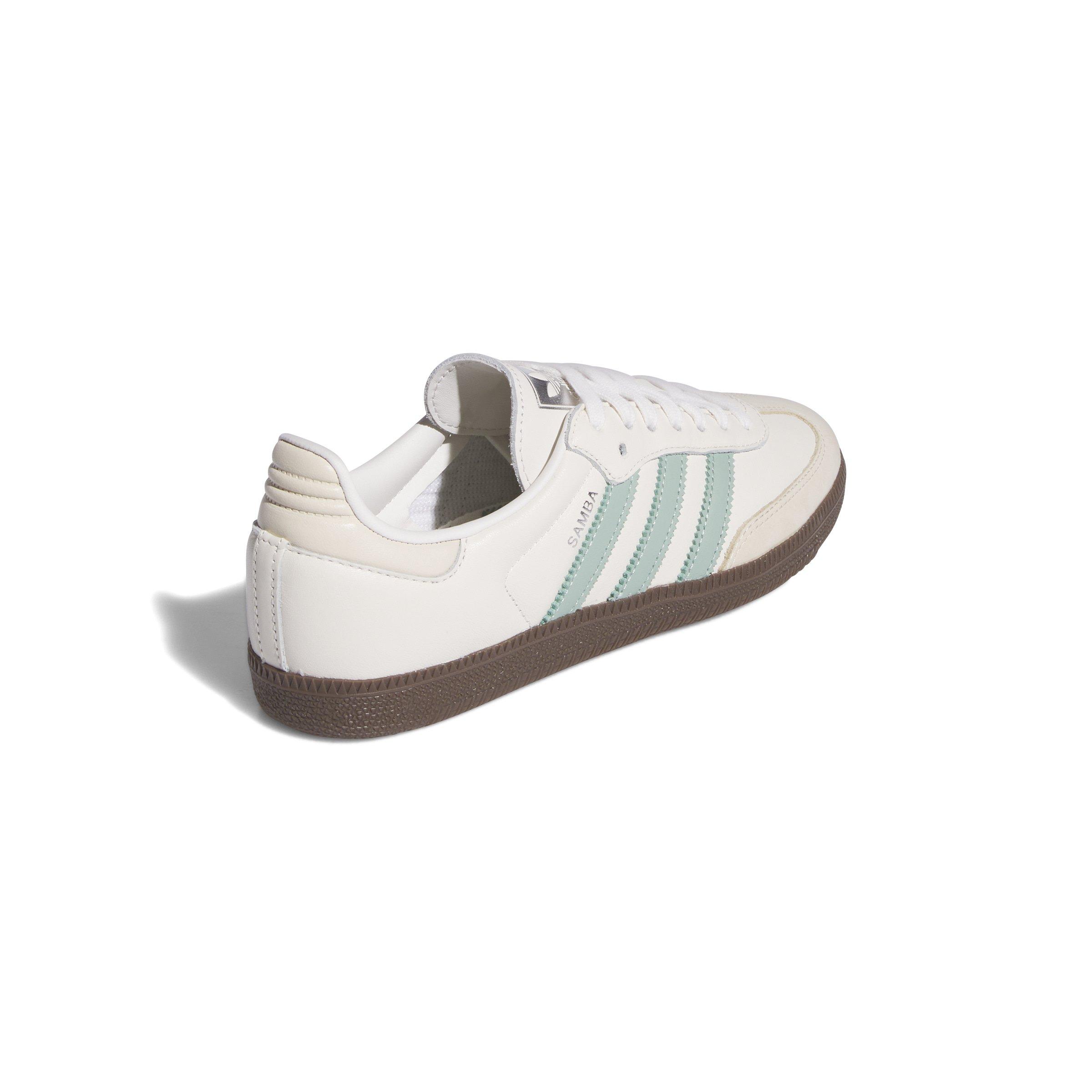 adidas Originals Samba OG "Cloud White/Hazy Green/Wonder White" Women's Shoe - WHITE/GREEN/WHITE Thumbnail View 4