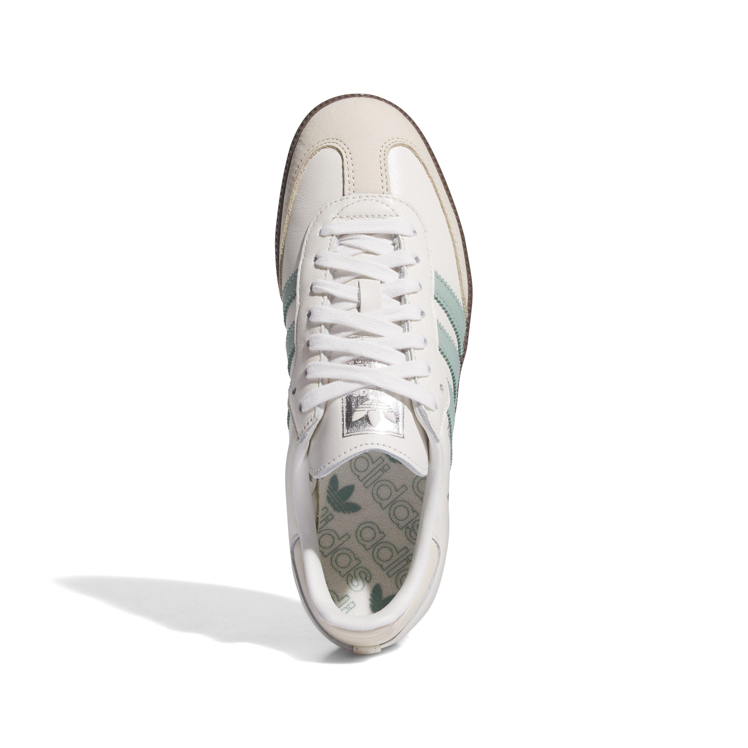 adidas Originals Samba OG "Cloud White/Hazy Green/Wonder White" Women's Shoe - WHITE/GREEN/WHITE Thumbnail View 5