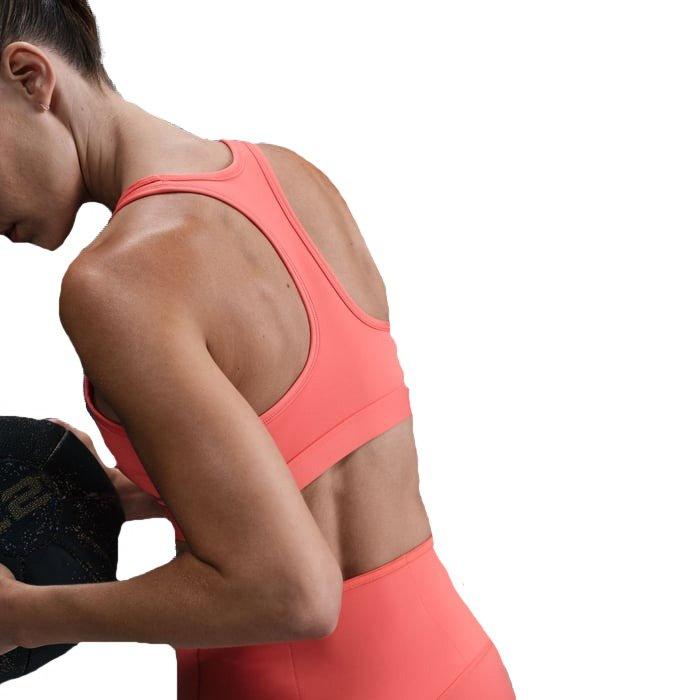 Nike Women's Swoosh Medium Support Padded Sports Bra - Coral - CORAL Thumbnail View 2