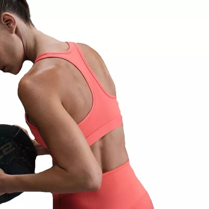 Nike Women's Swoosh Medium Support Padded Sports Bra - Coral - CORAL