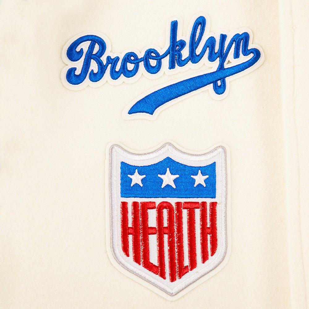 Pro Standard MLB Brooklyn Dodgers Retro Classic Big Boys' Cream Rib Wool Varsity Jacket