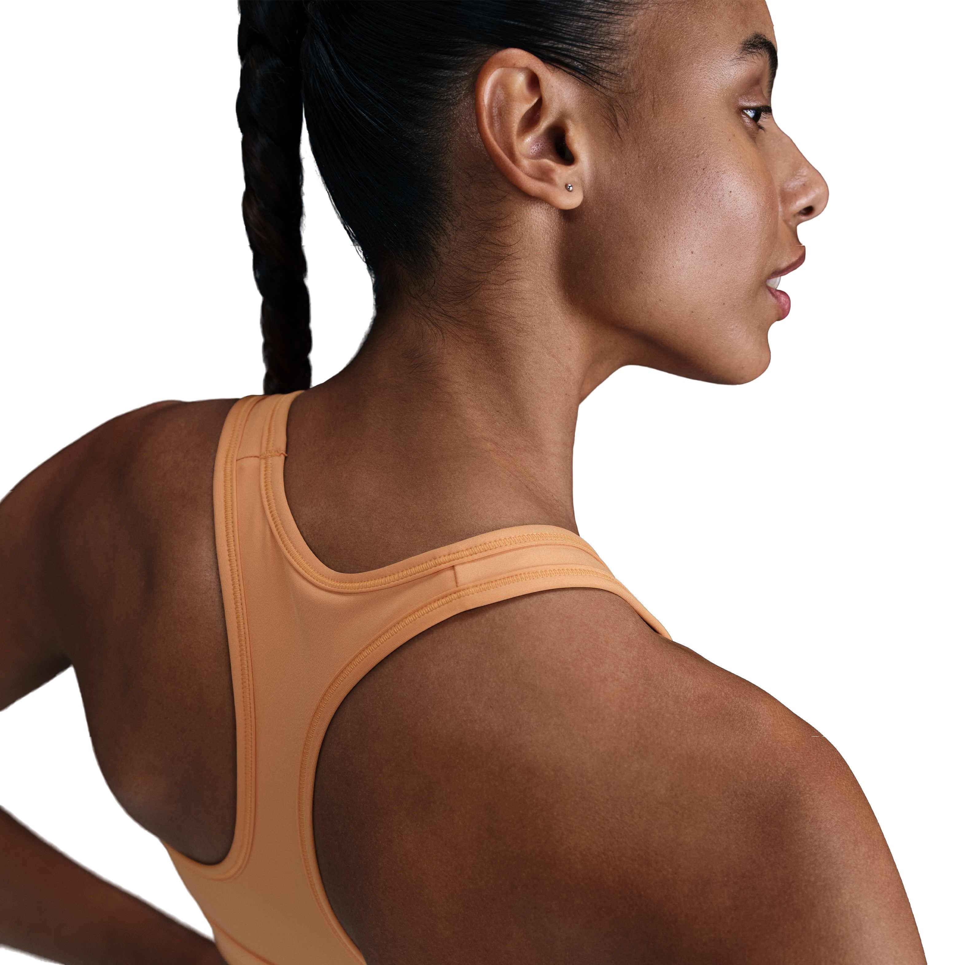 Nike Women's Swoosh Medium Support Padded Sports Bra - Orange - ORANGE Thumbnail View 2