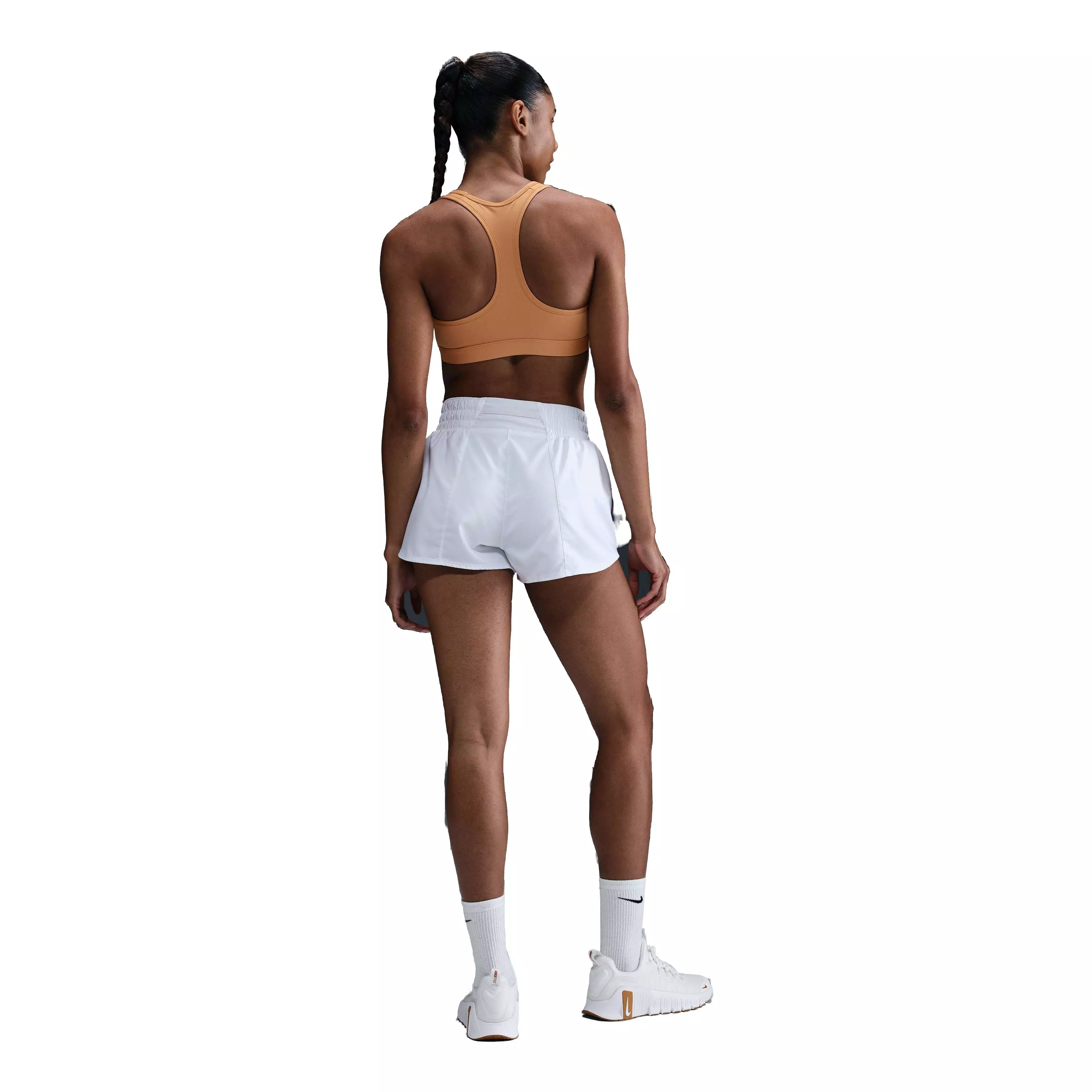 Nike Women's Swoosh Medium Support Padded Sports Bra - Orange - ORANGE