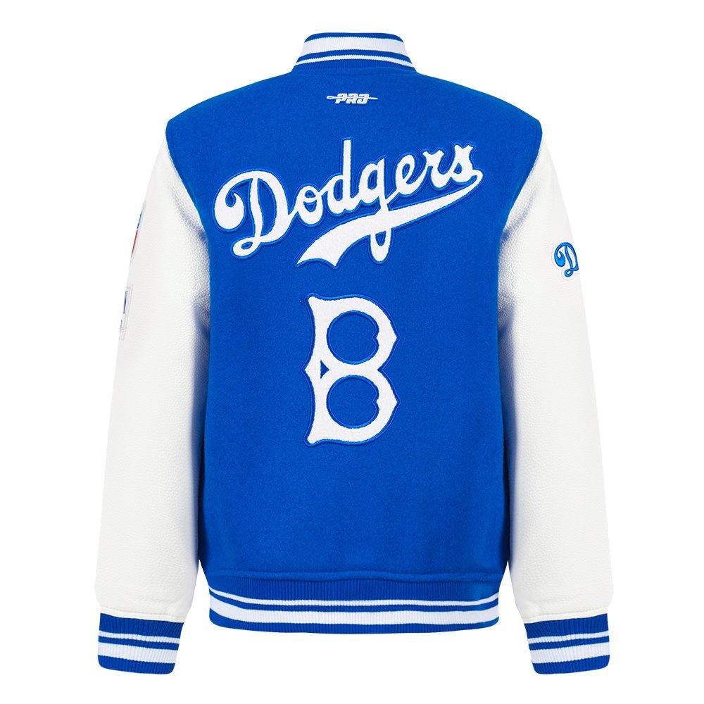 Pro Standard Big Boys' MLB Brooklyn Dodgers Retro Classic Rib Wool Varsity Jacket - Royal - ROYAL Thumbnail View 2