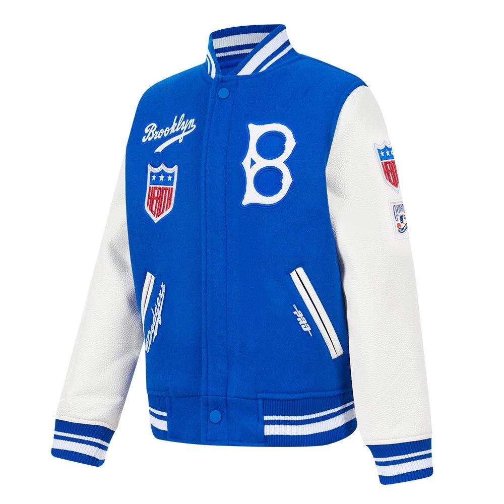 Pro Standard Big Boys' MLB Brooklyn Dodgers Retro Classic Rib Wool Varsity Jacket - Royal - ROYAL Thumbnail View 3