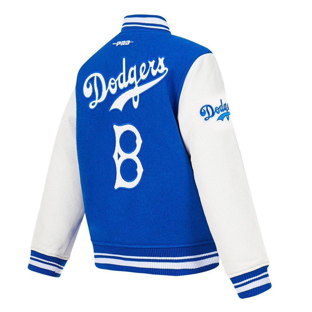 Pro Standard MLB Brooklyn Dodgers Retro Classic Big Boys' Royal Rib Wool Varsity Jacket