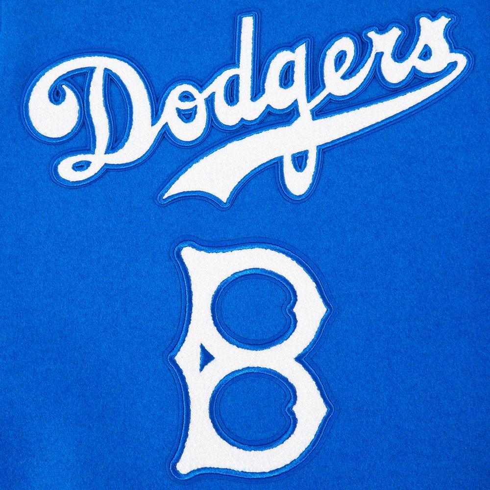 Pro Standard MLB Brooklyn Dodgers Retro Classic Big Boys' Royal Rib Wool Varsity Jacket
