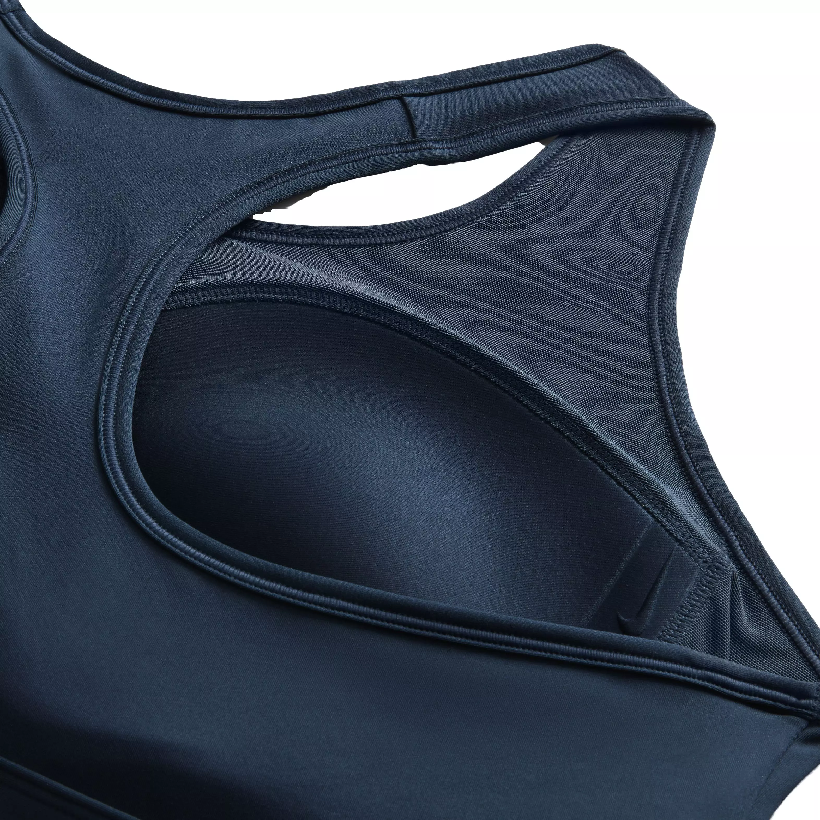 Nike Women's Swoosh Padded Medium Support Sports Bra - Navy - NAVY