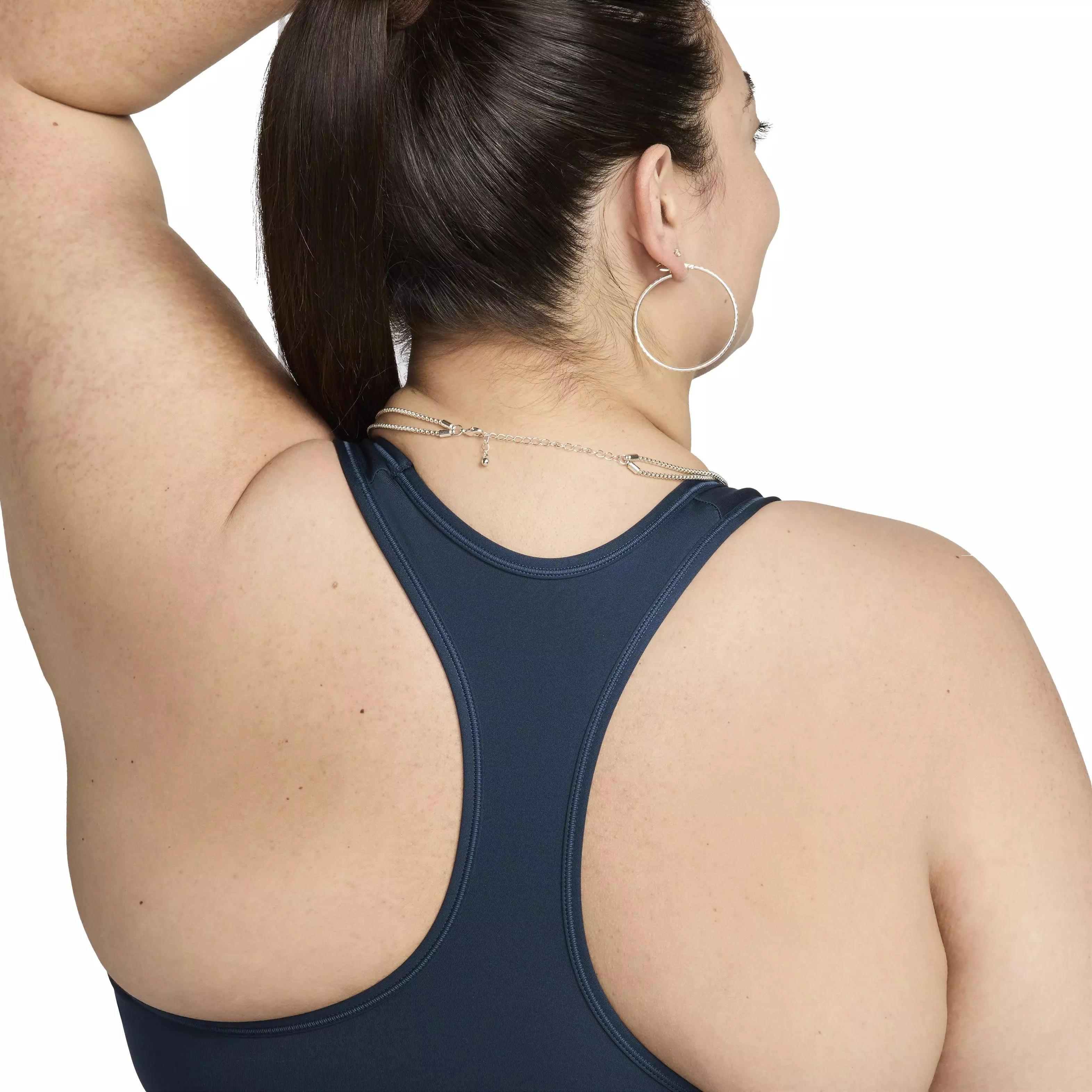 Nike Women's Swoosh Padded Medium Support Sports Bra - Navy - NAVY