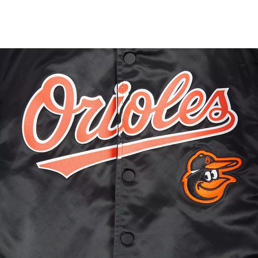 Pro Standard Big Boys' MLB Baltimore Orioles Classic Satin Jacket -Black - BLACK