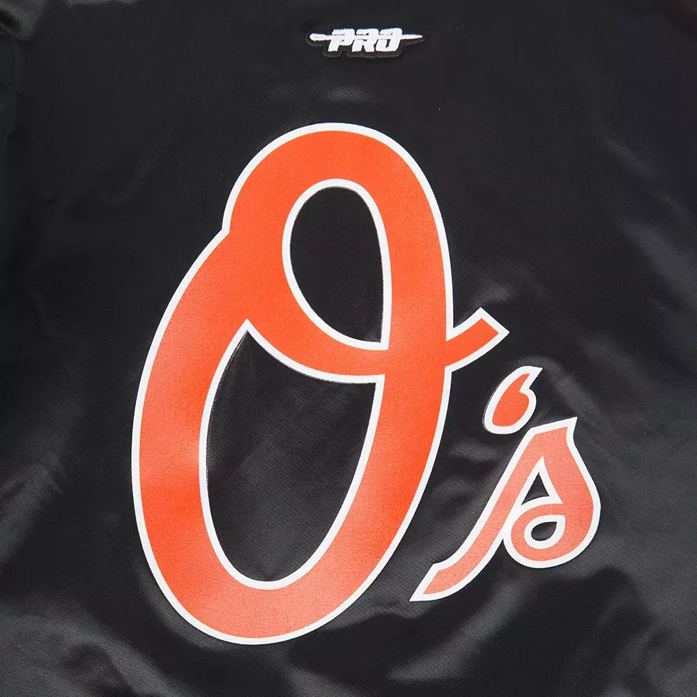 Pro Standard Big Boys' MLB Baltimore Orioles Classic Satin Jacket - Black - BLACK