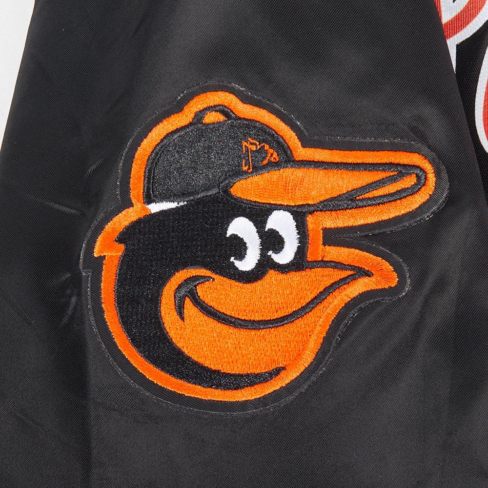 Pro Standard Big Boys' MLB Baltimore Orioles Classic Satin Jacket - Black - BLACK Thumbnail View 7