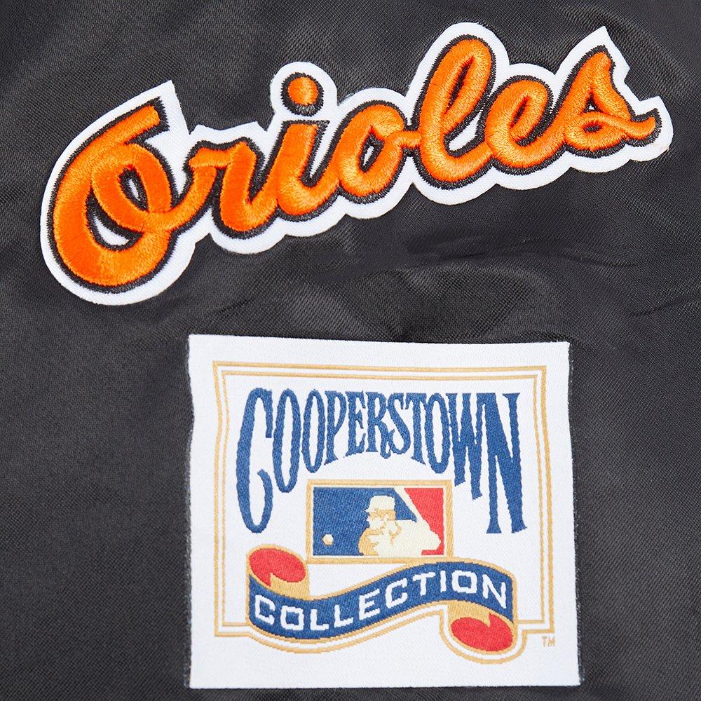 Pro Standard MLB Baltimore Orioles Retro Classic Big Boys' Black Rib Satin Jacket
