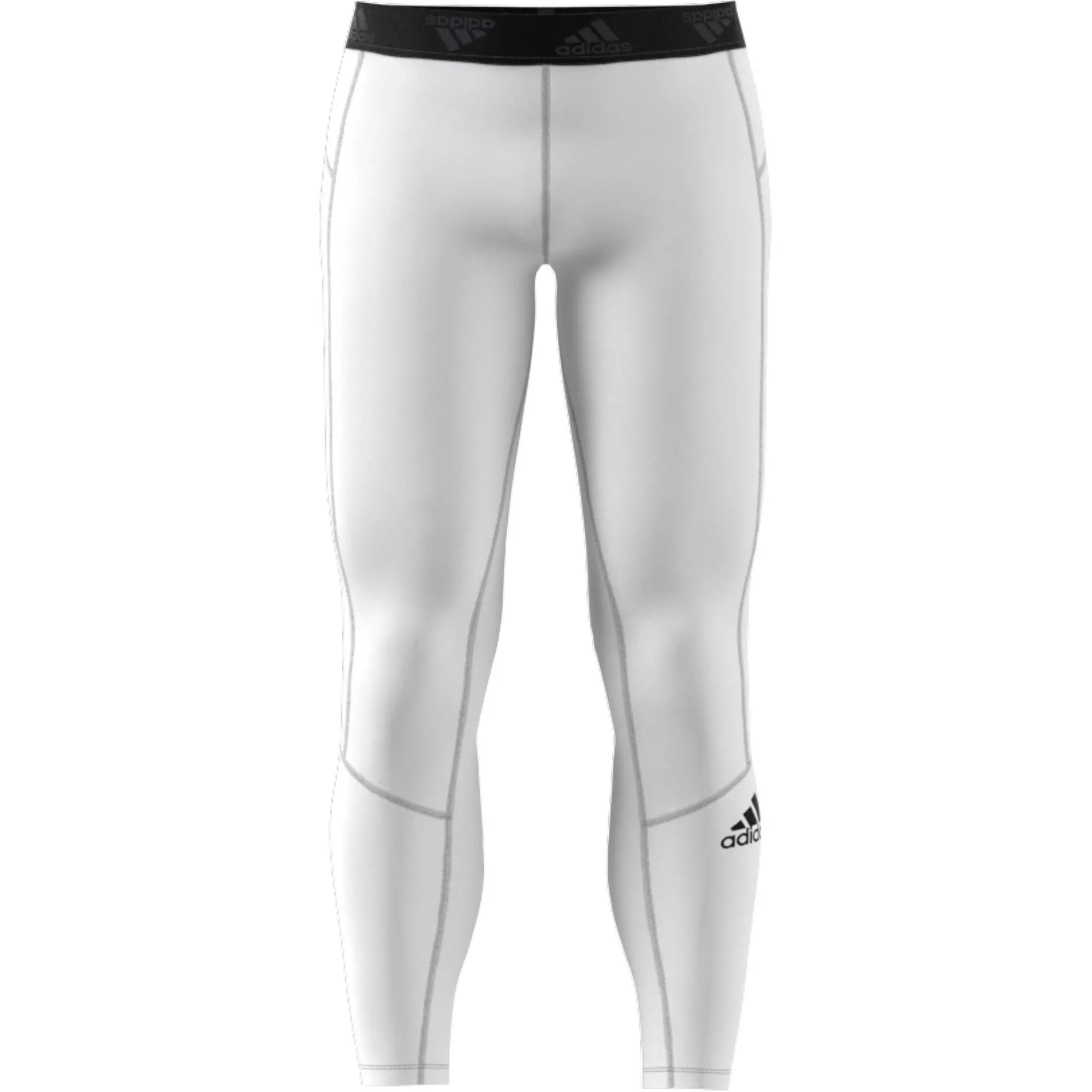 adidas Men's White Techfit Long Leggings - WHITE