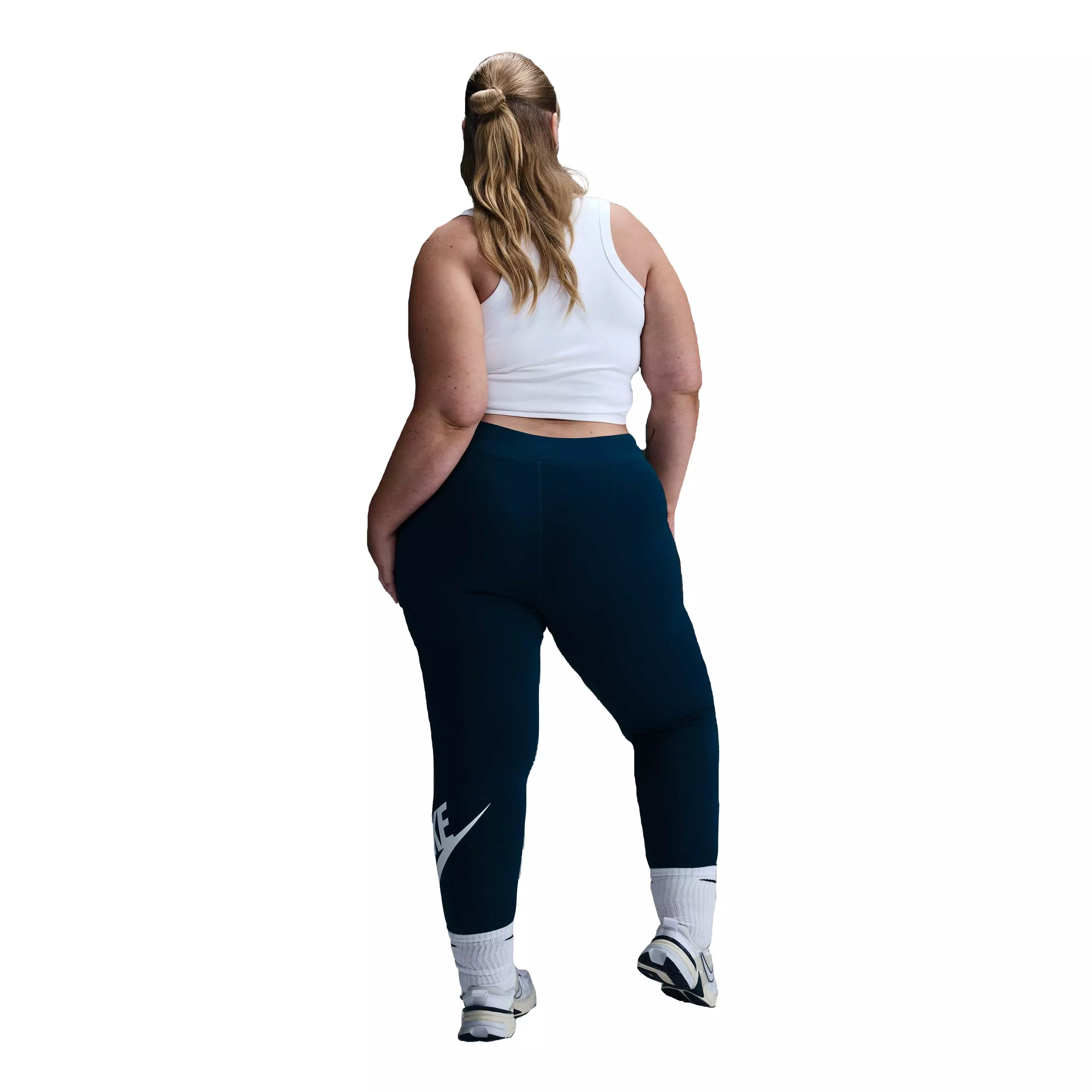 Nike Women's Sportswear Classics High-Waisted Graphic Leggings - Blue - BLUE