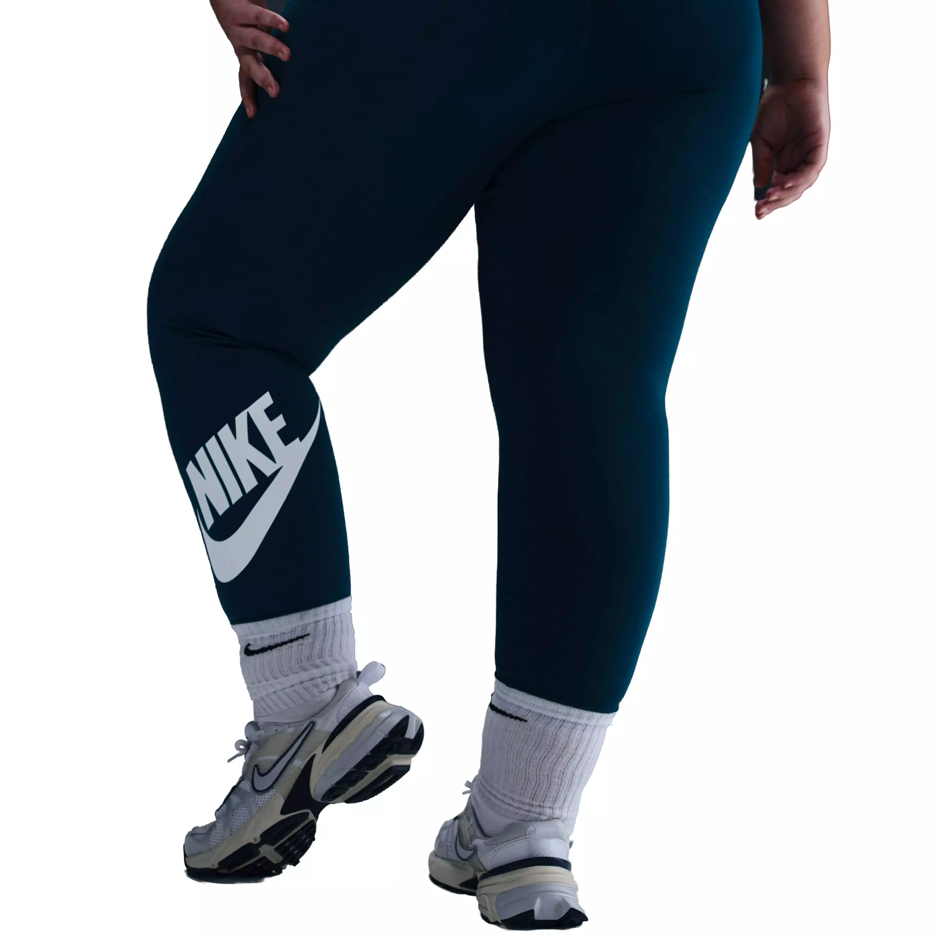 Nike Women's Sportswear Classics High-Waisted Graphic Leggings - Blue - BLUE